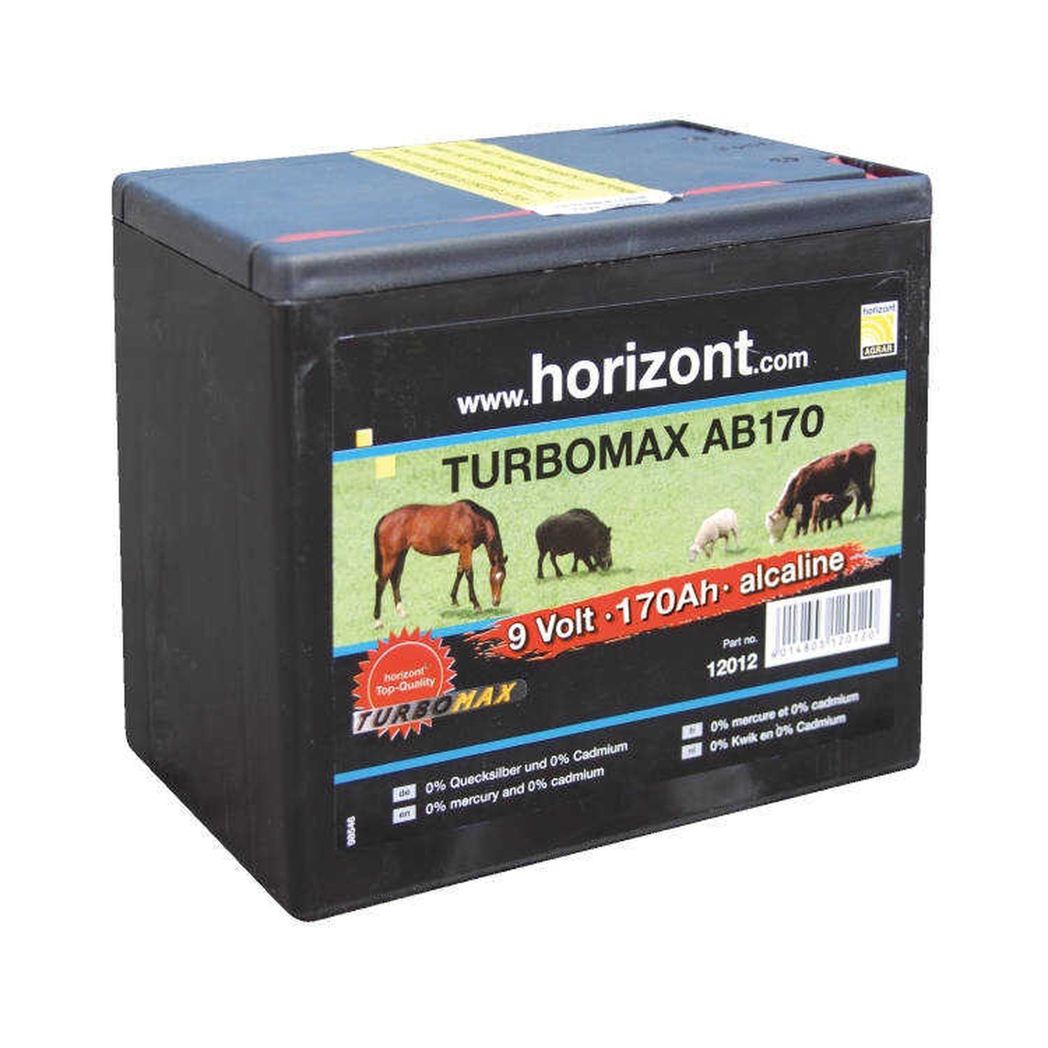 Horizont Turbomax AB170 9V Battery - 170 AH Black - 703062_packshot_1
