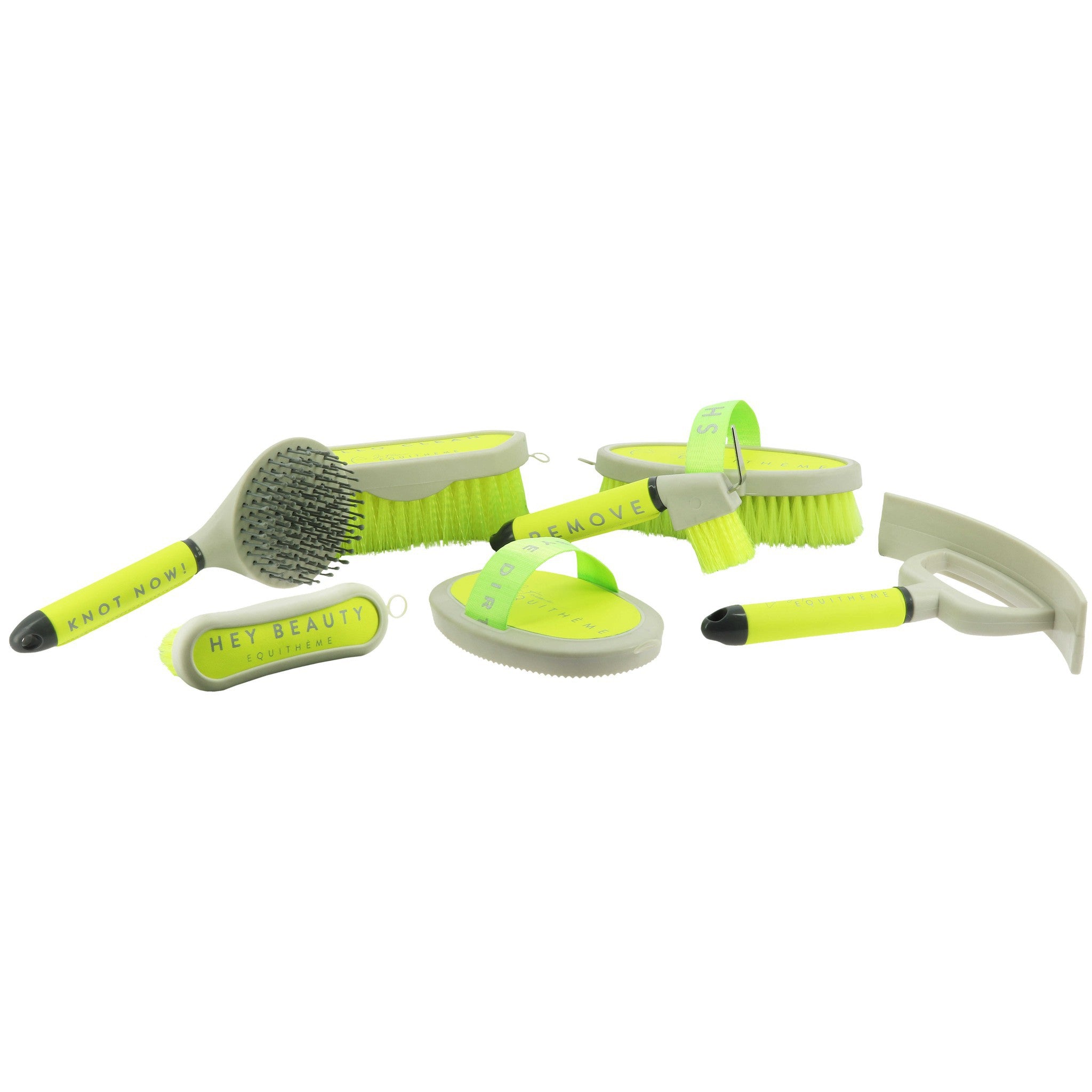 Je t'aime EQUITHÈME Fun Dandy brush Fluorescent yellow 311044020