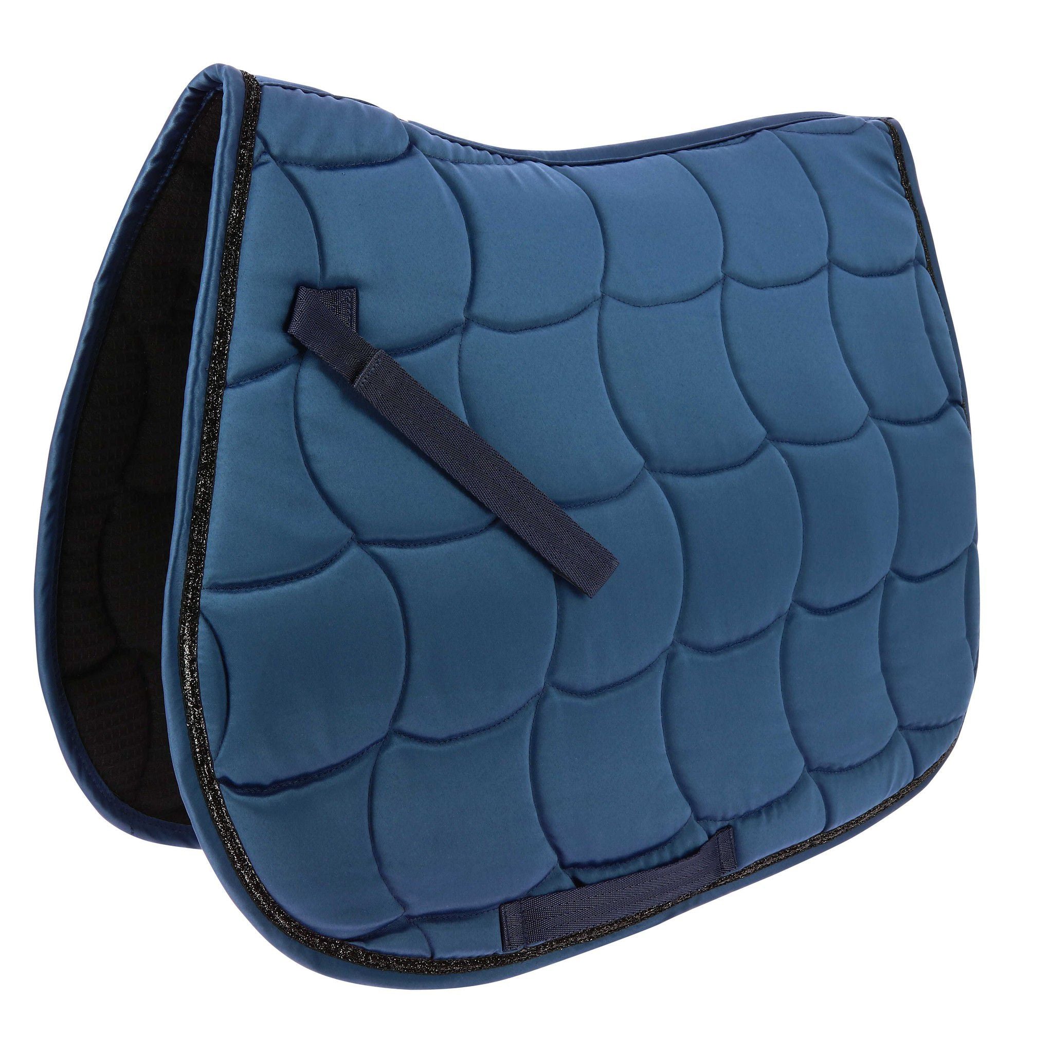 EQUITHÈME Satin Saddle pad - All purpose Navy blue 204432007