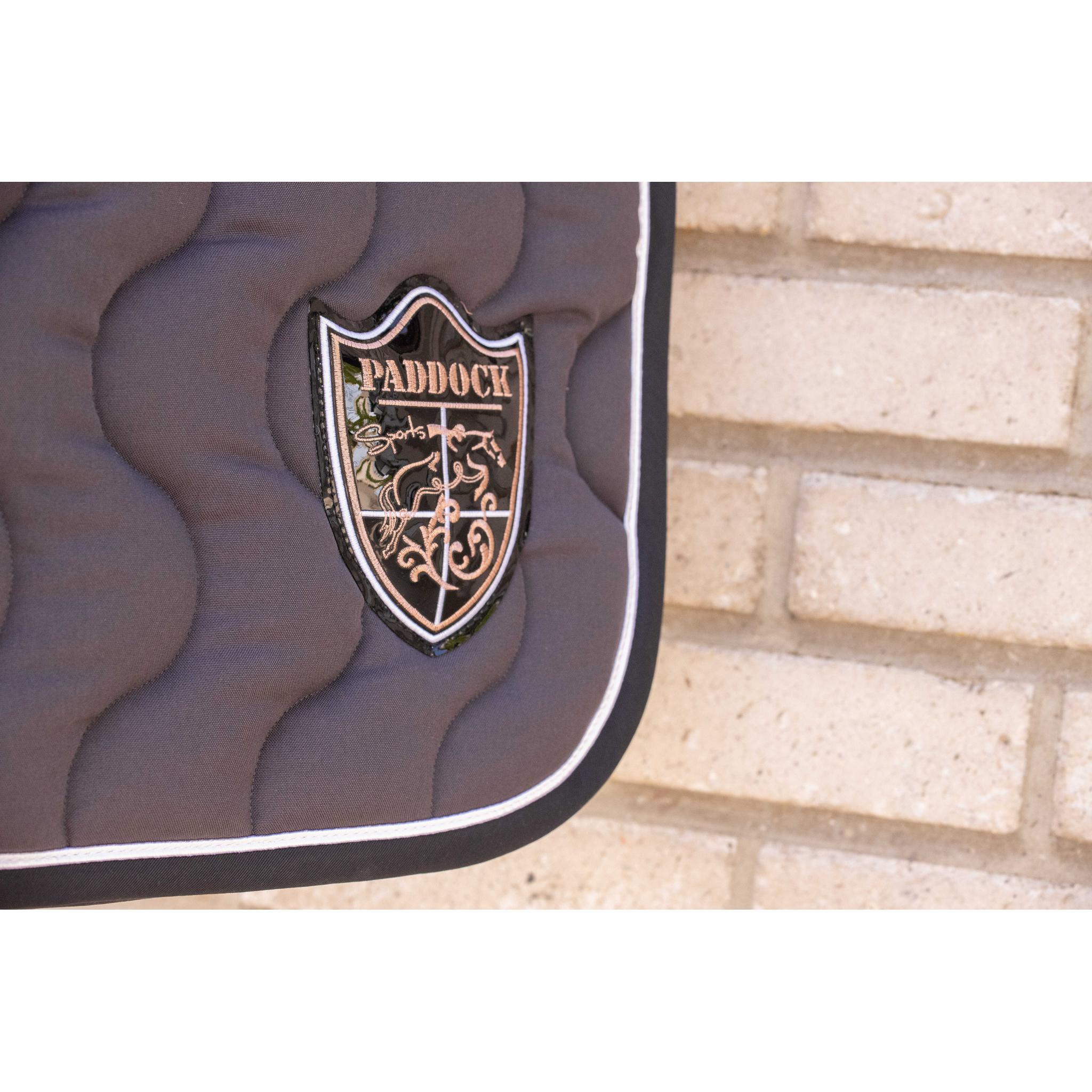 Paddock Sports Origin Saddle Pad with Crest - All-Purpose Dark grey - 204742031_ambi_5