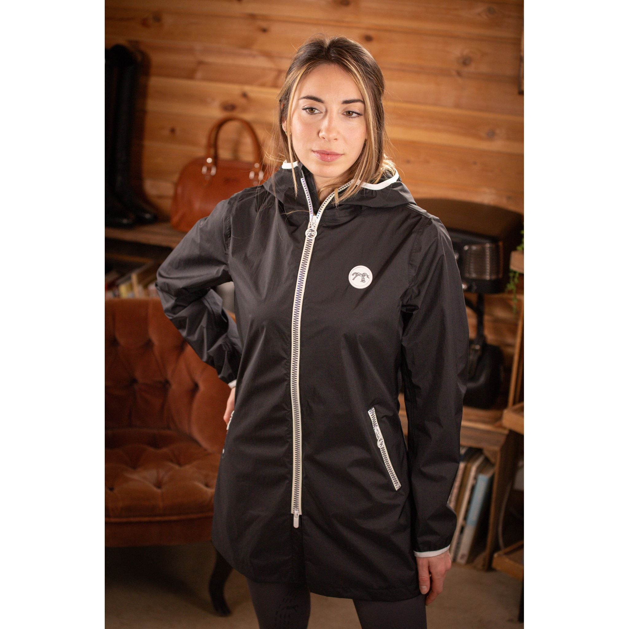 Penelope Fashion Rain Waterproof Jacket - Women's Black - 978911021_ambi_1