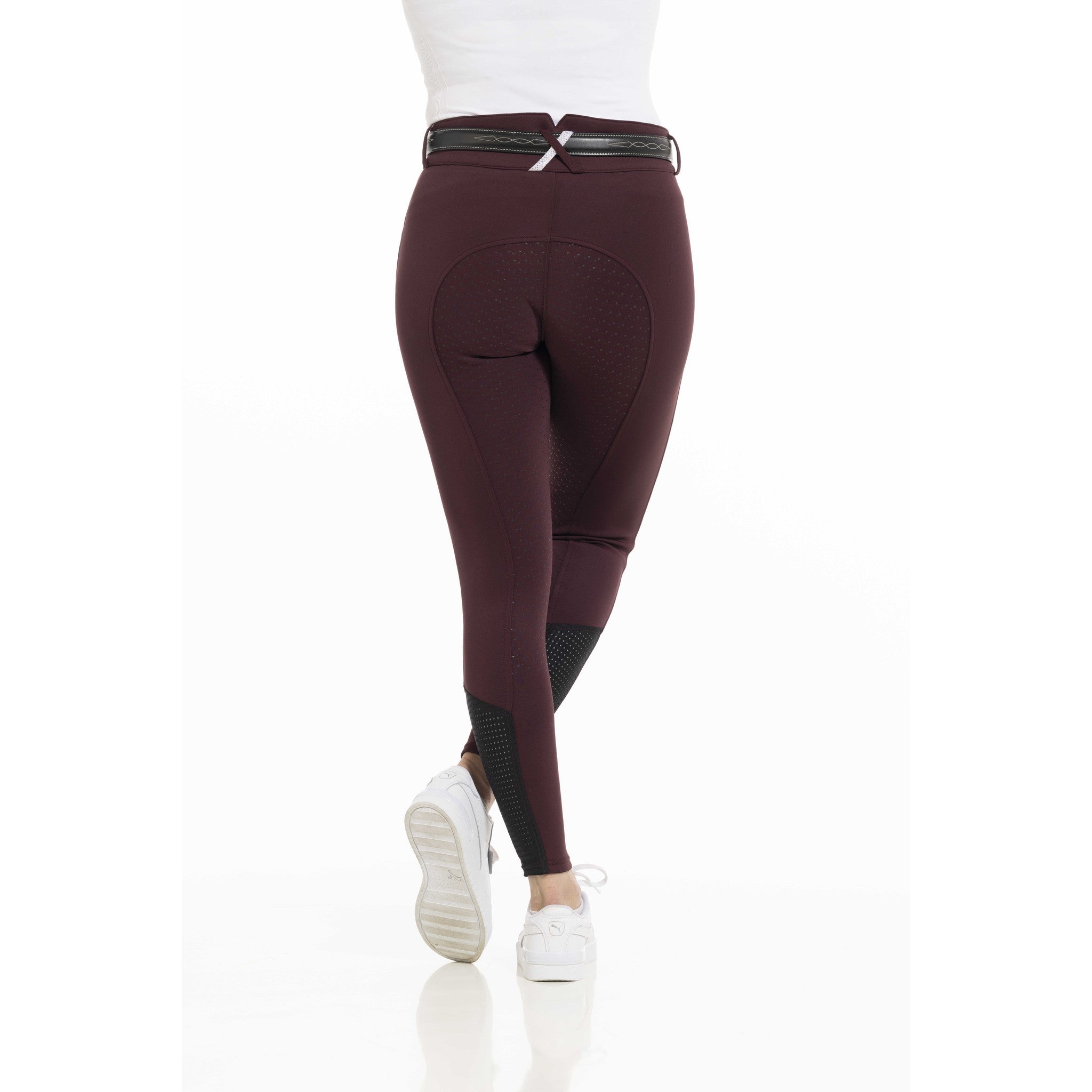 EQUITHÈME Claudine Breeches with silicone full seat - Ladies Burgundy 979788336