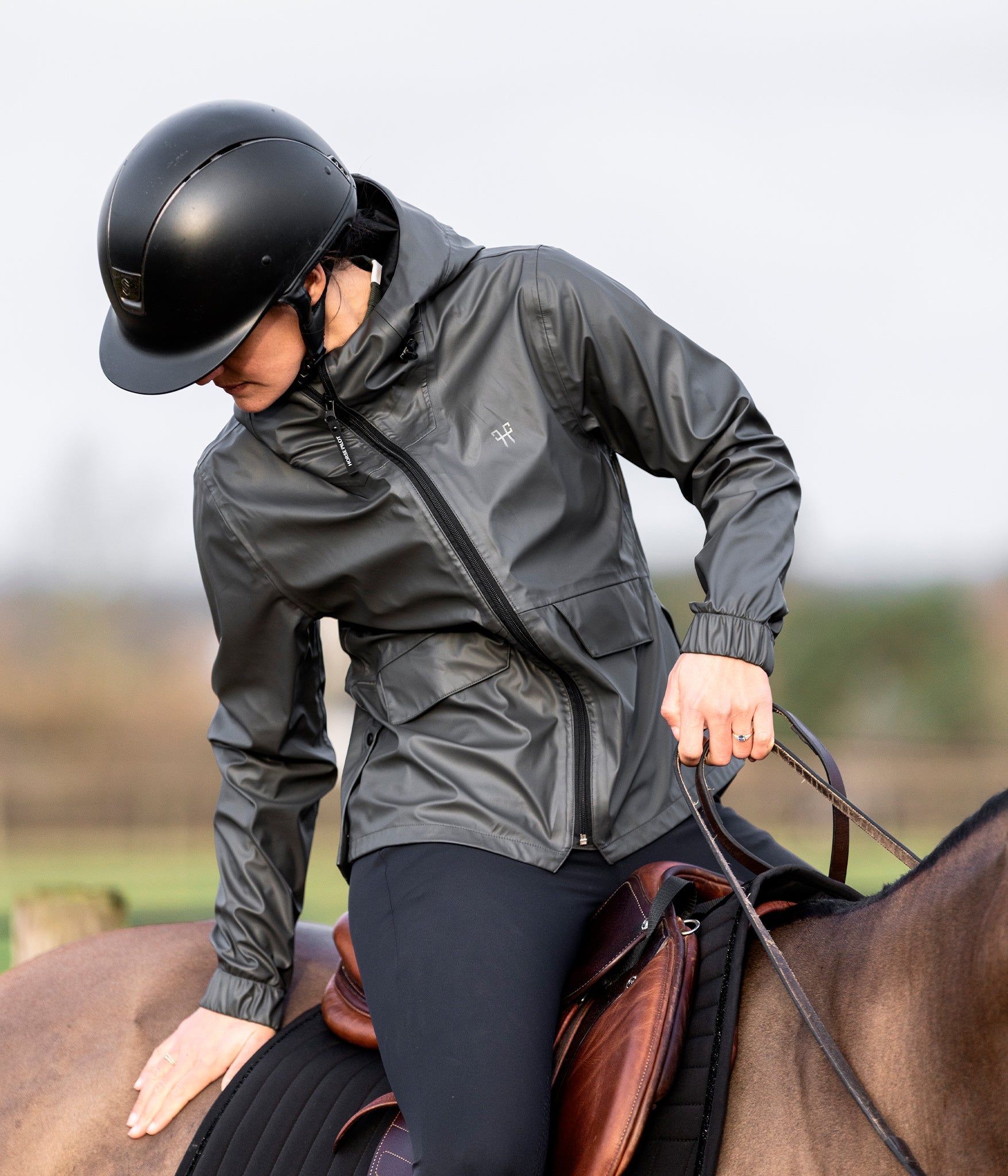 Horse Pilot Raintech Jacket Women - Iron