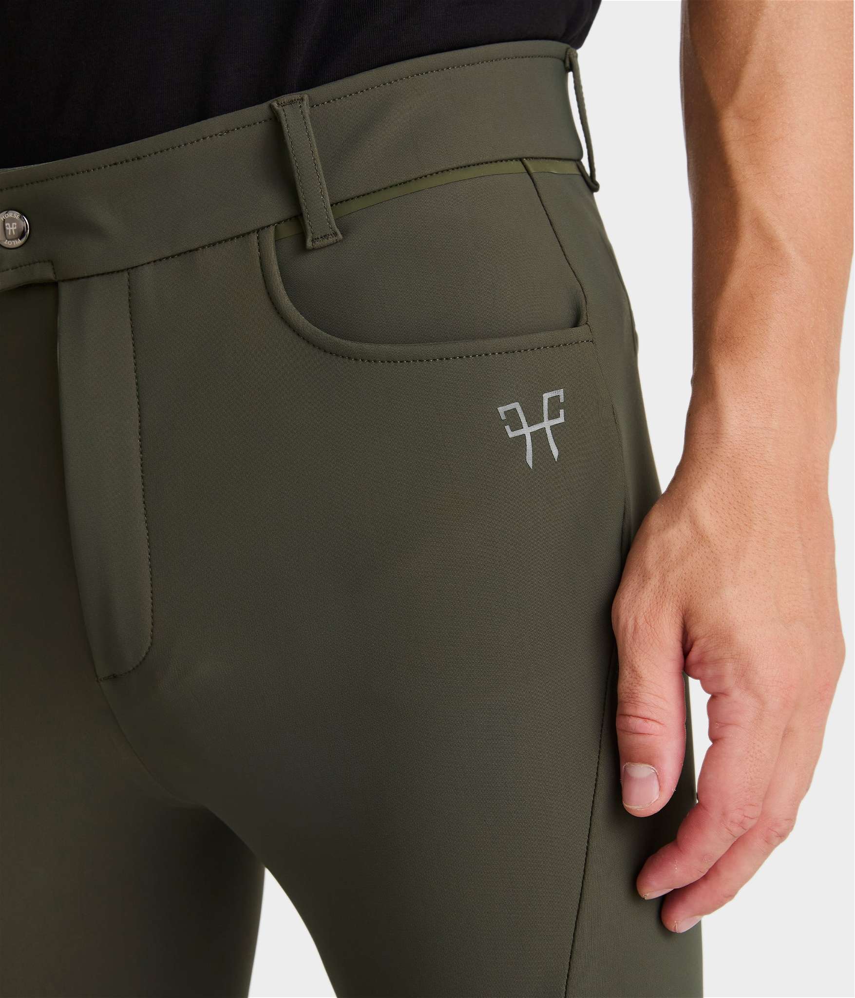 Horse Pilot X Perform Iconic Breeches Men - Forest Night