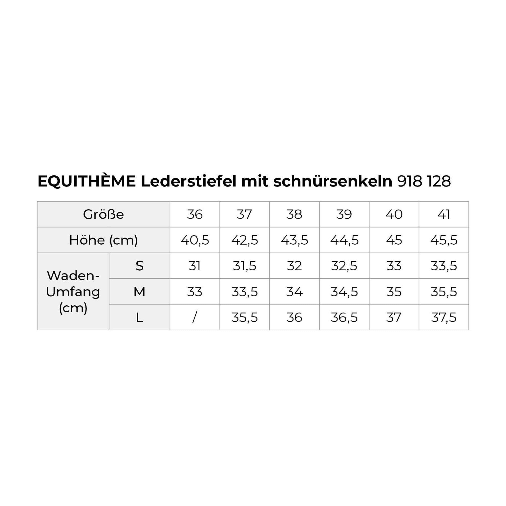 EQUITHÈME Leather Lace-Up Boots Black 918128237