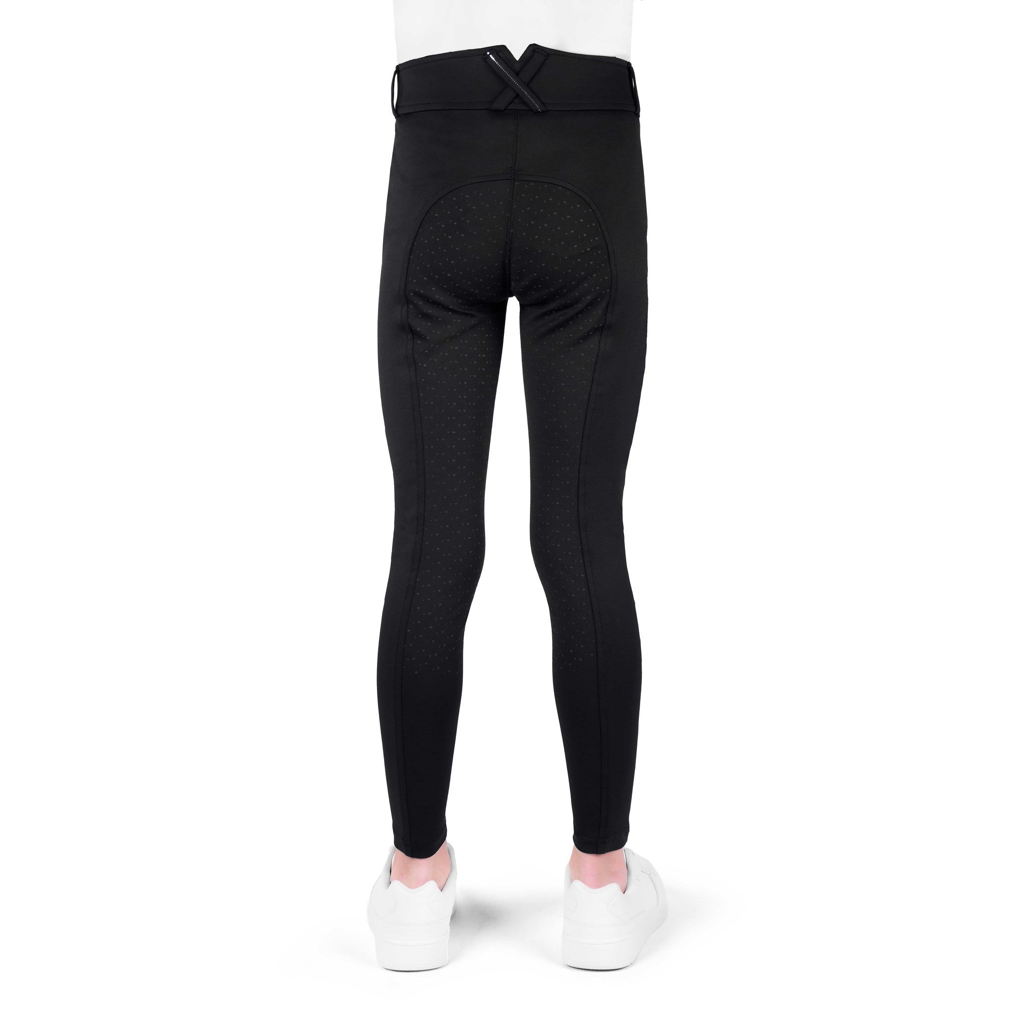 EQUITHÈME Carly Silicone Full Seat Breeches - Kids Black 979863210