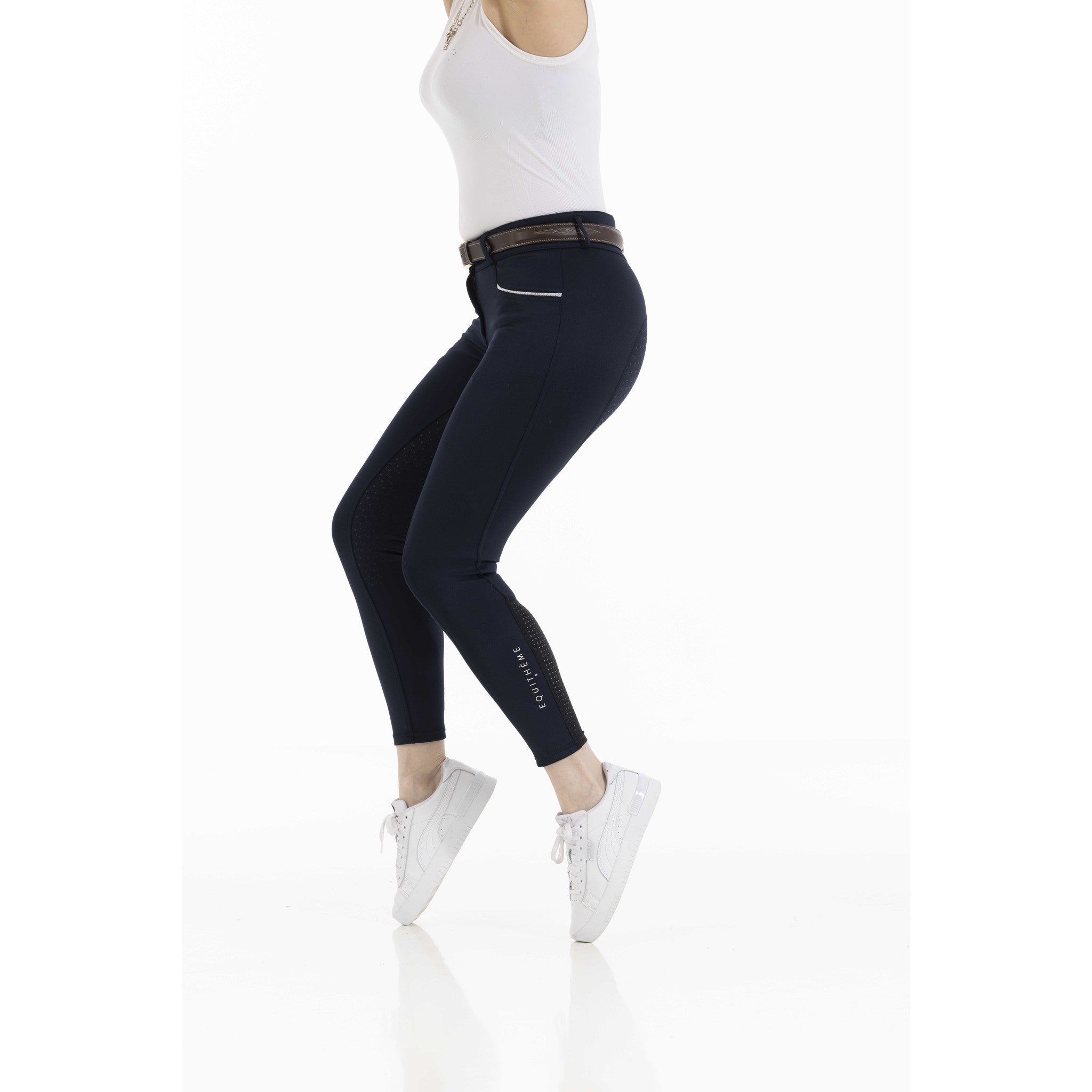 EQUITHÈME Claudine Breeches with silicone full seat - Ladies Navy blue 979788736