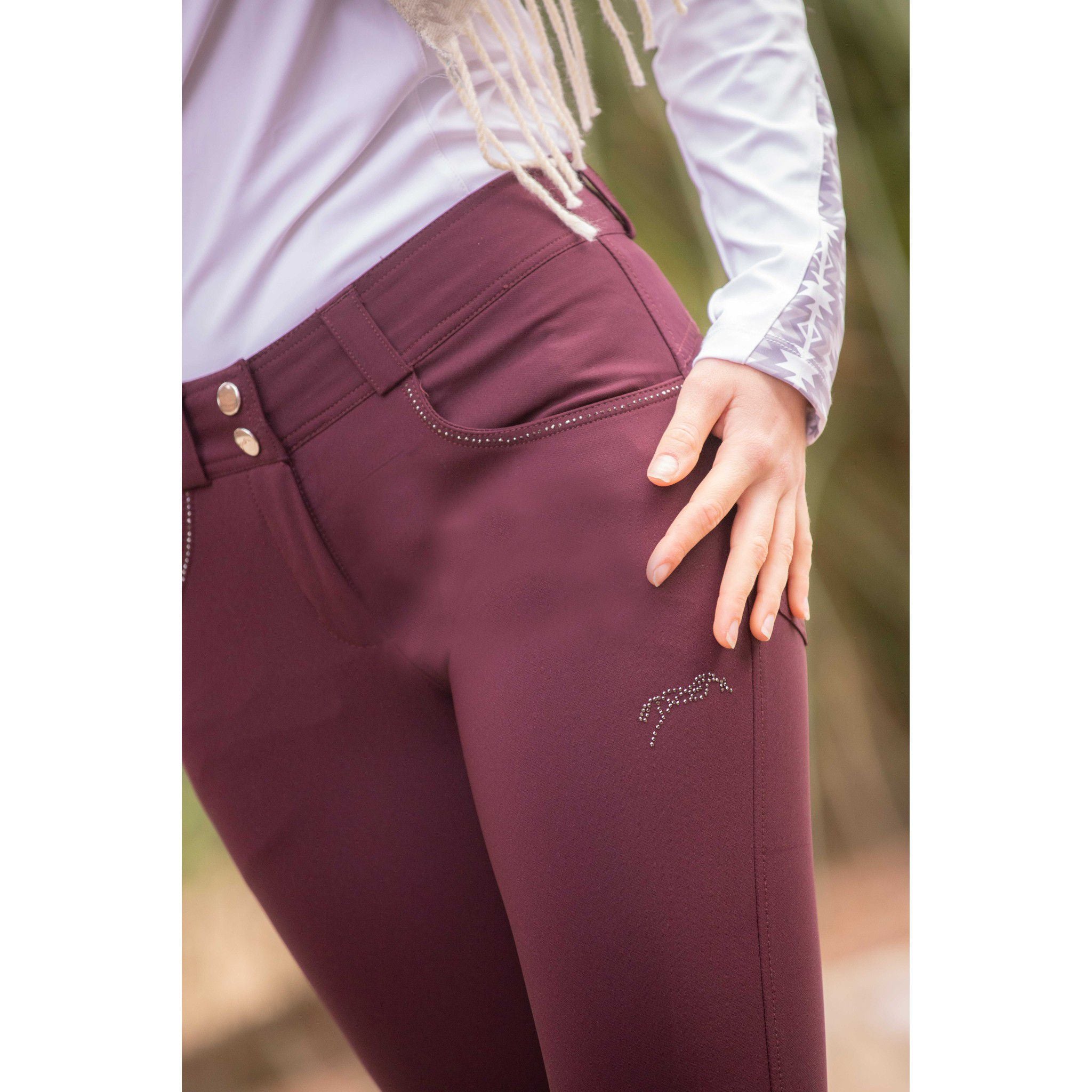 Pénélope Fun Stone Breeches - Ladies Plum 979918334