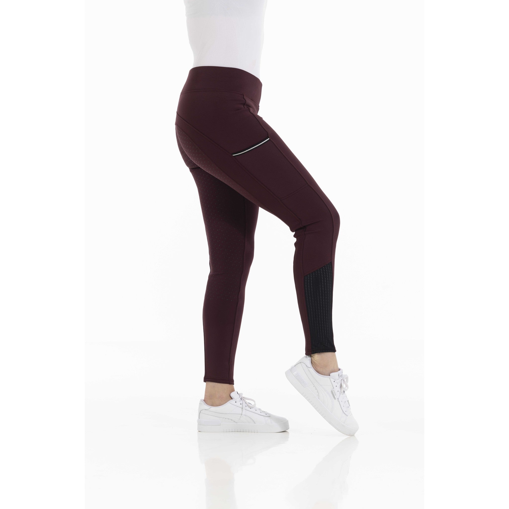 EQUITHÈME Originals Brigitte Leggings - Ladies Burgundy 979162336