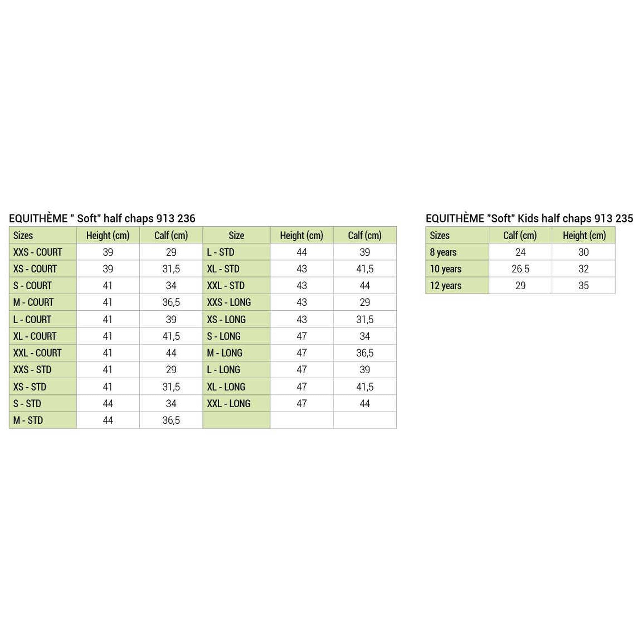 EQUITHÈME Soft half chaps Black 913236221