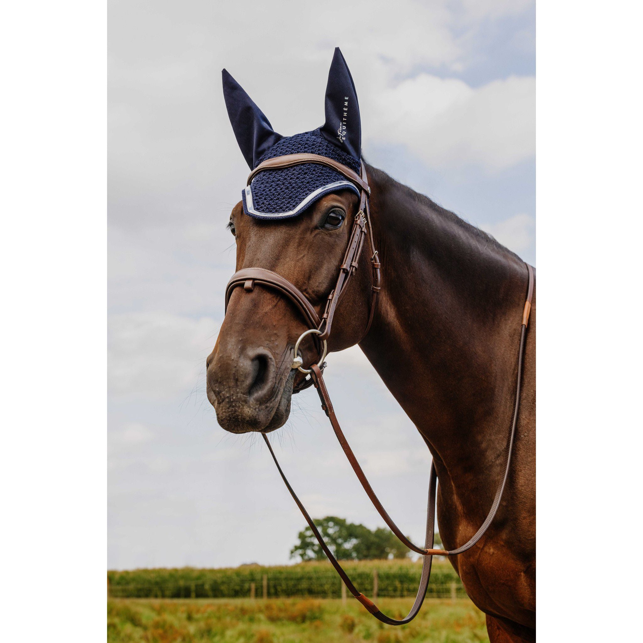 Je t'aime EQUITHÈME Mirror Fly Veil Navy blue 306885007