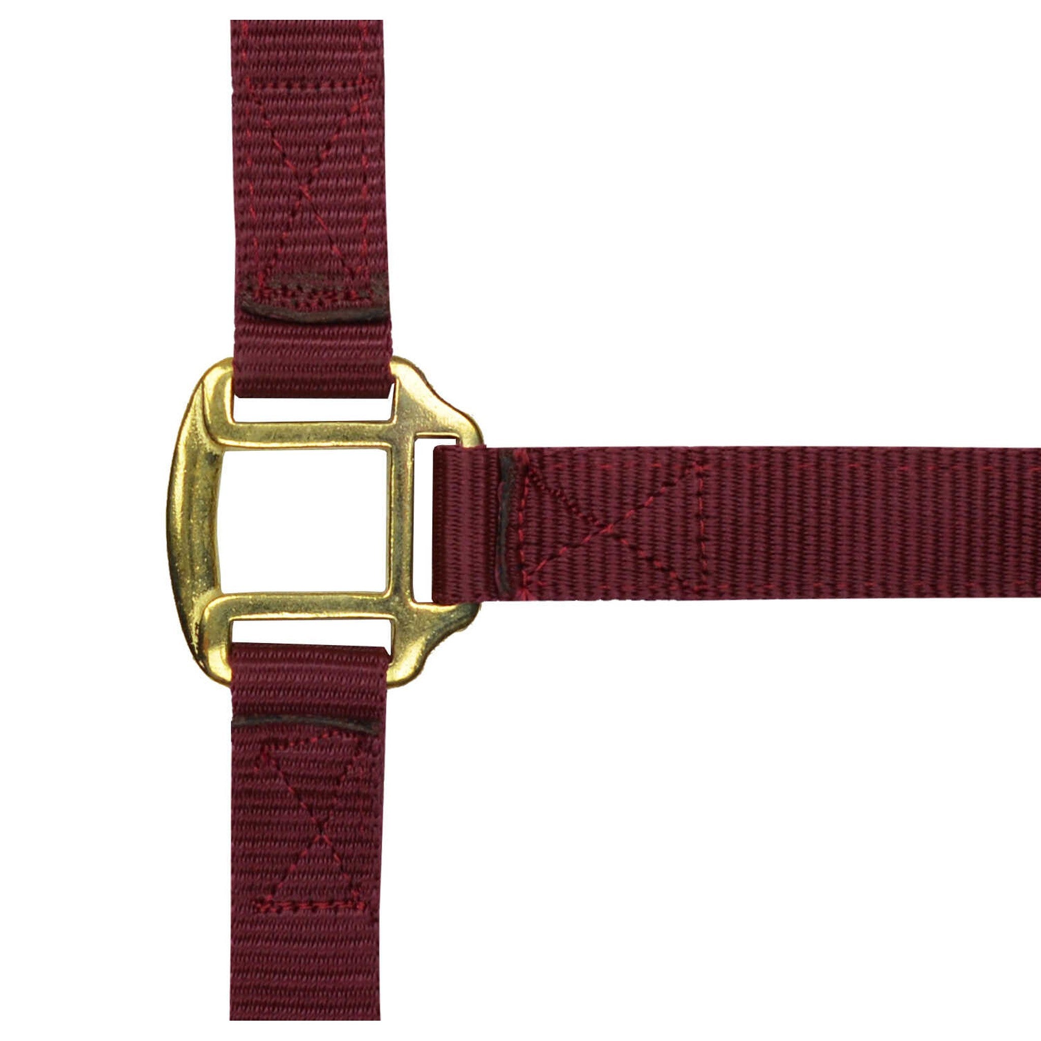 Norton Leather lined nylon headcollar Burgundy 510185033