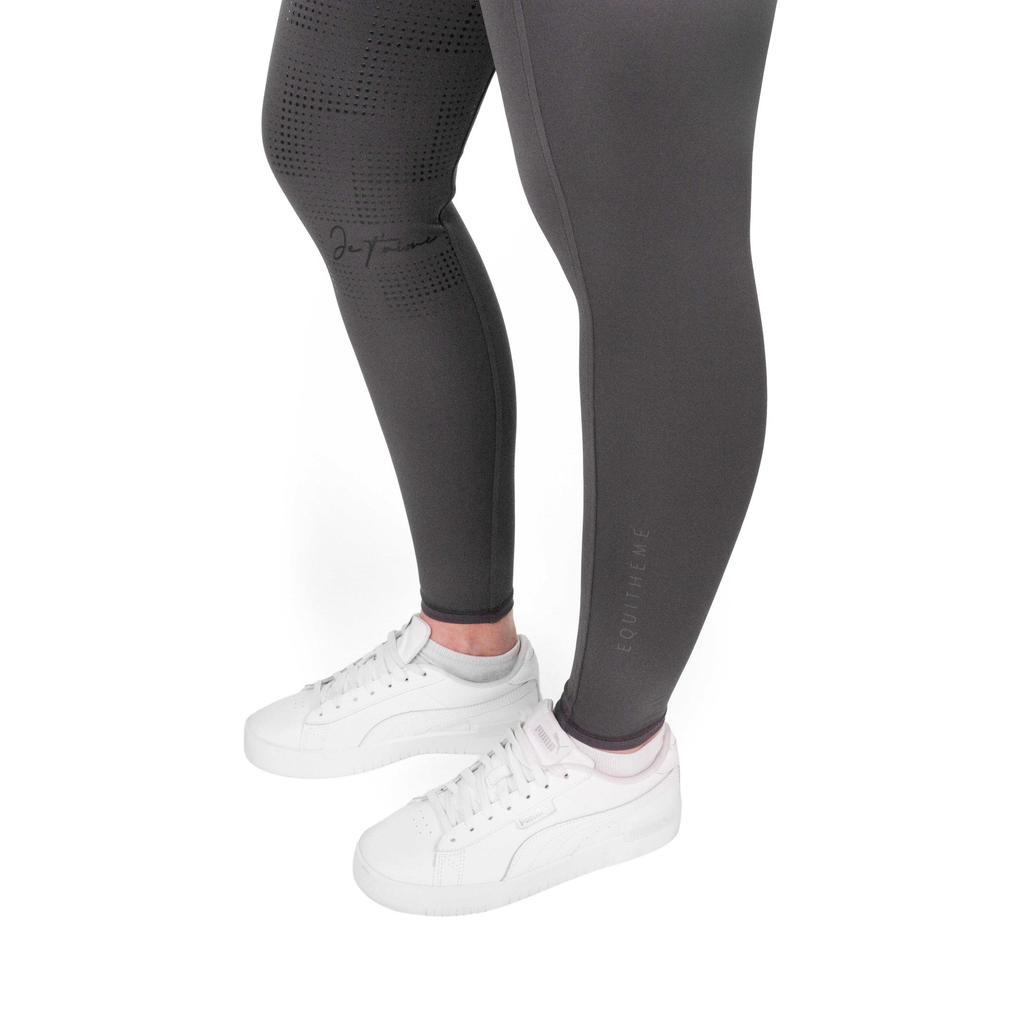 Je t'aime EQUITHÈME Flora seat grip Riding Leggings - Ladies Dark grey 979163436