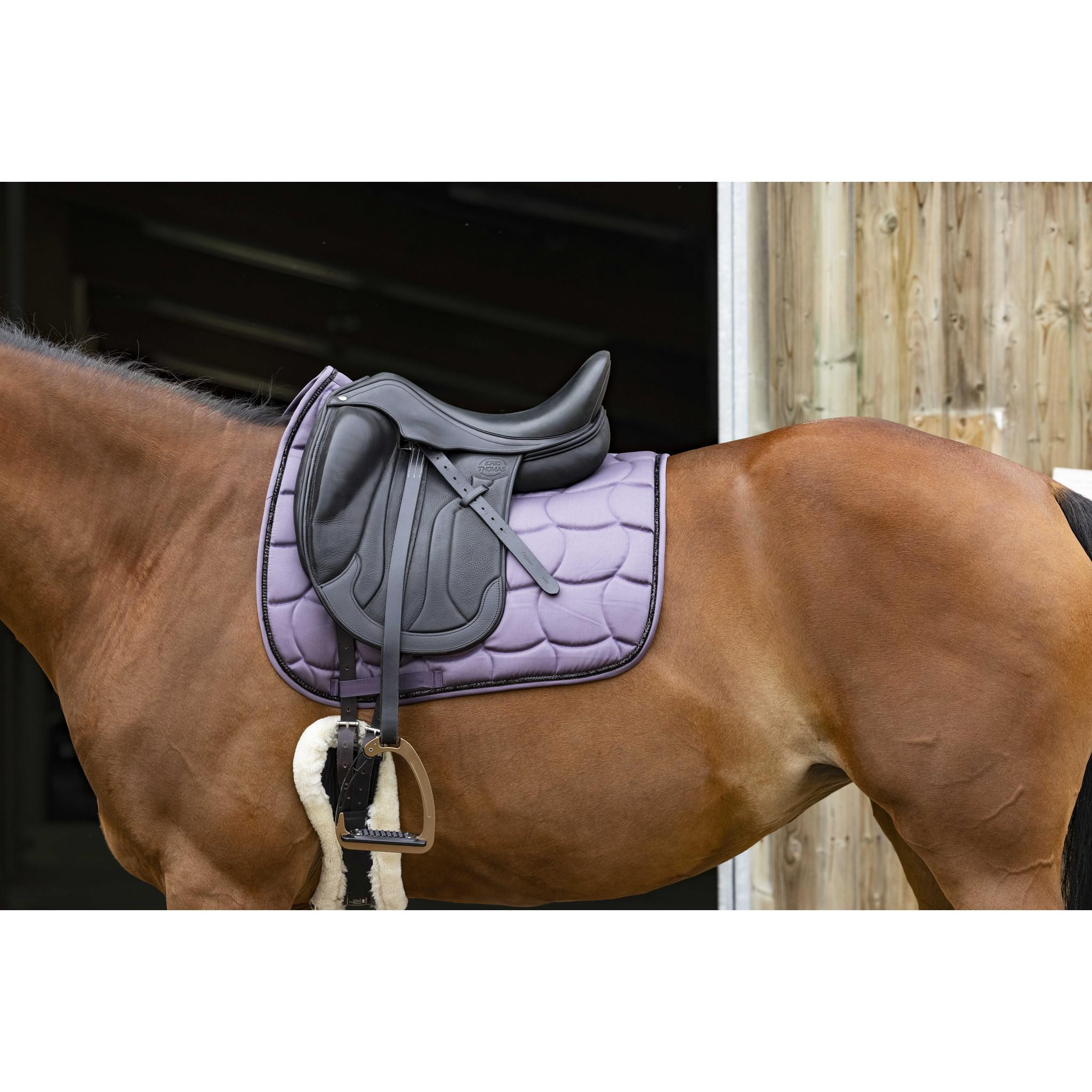 EQUITHÈME Satin Saddle pad - Dressage Plum 204433034