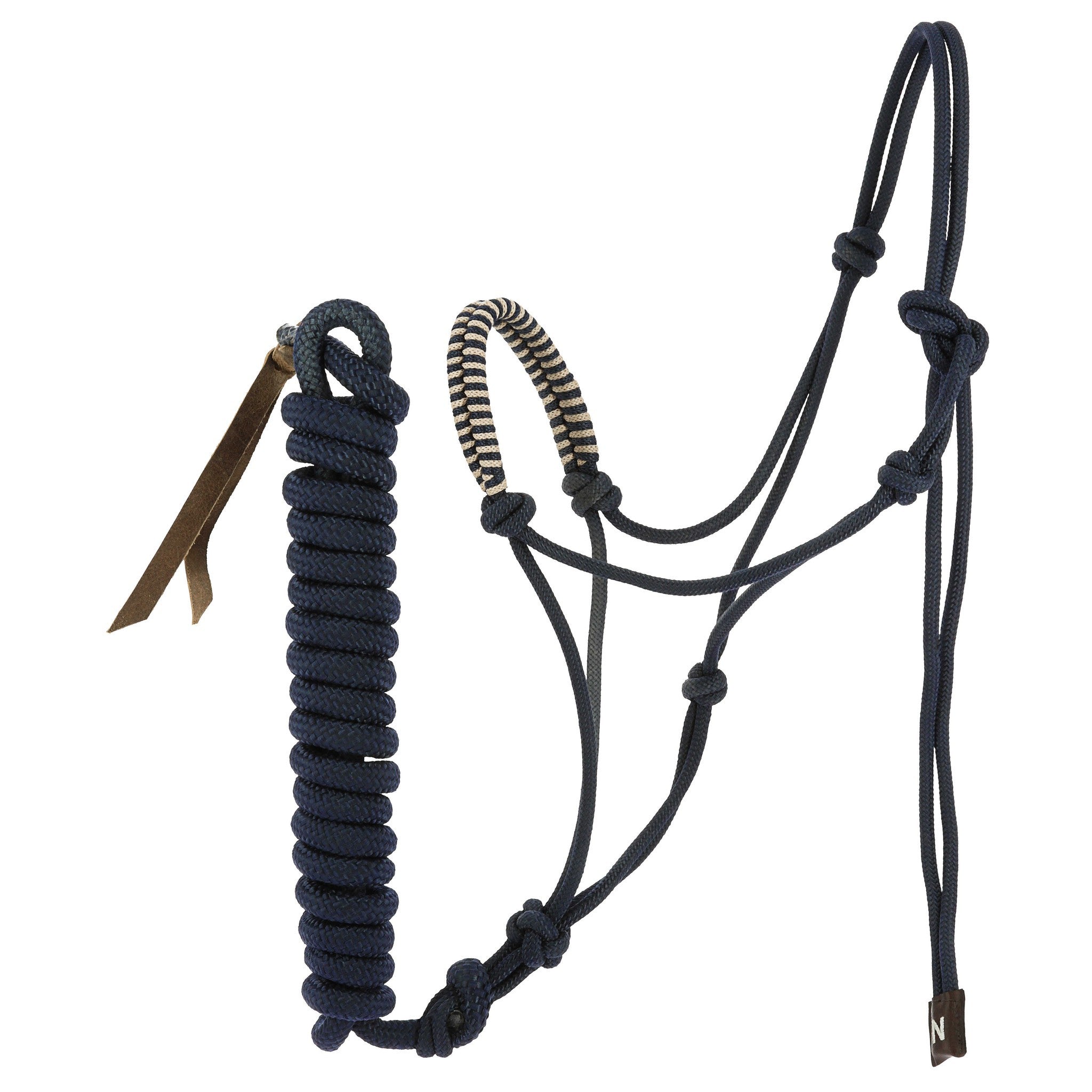Norton Deco Rope Halter and Lead Set Navy blue/beige 510265307