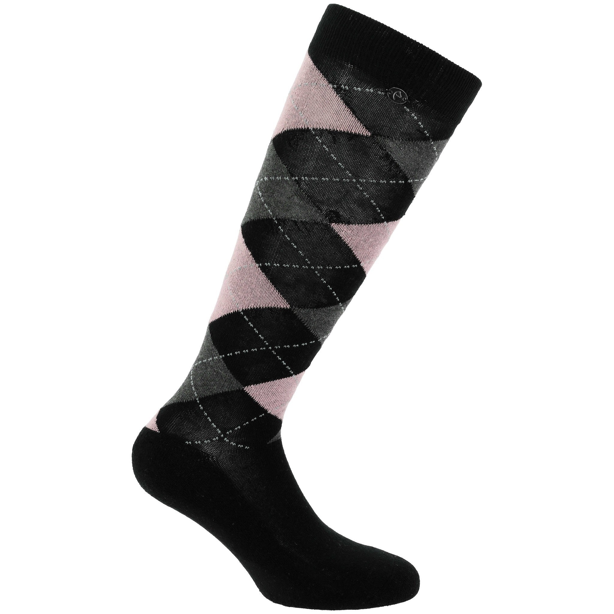 EQUITHÈME Argyle socks - Women Black/pink 986391216