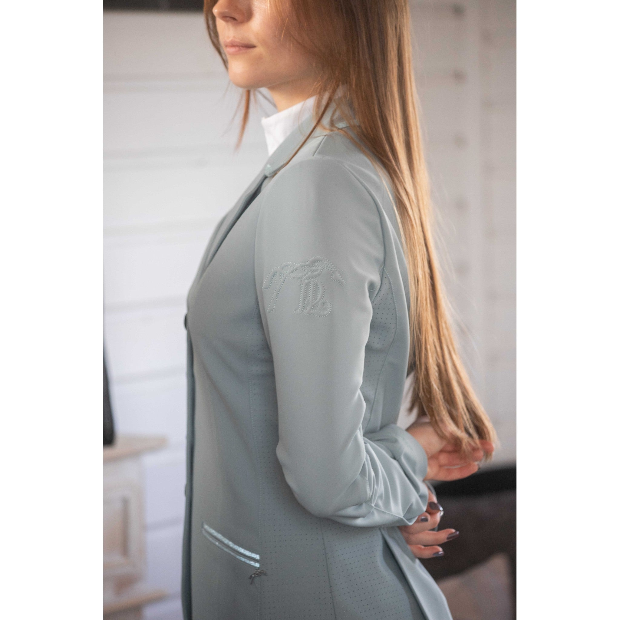 Penelope Calistrass Show Jacket - Ladies Sage Green - 988816834_ambi_3