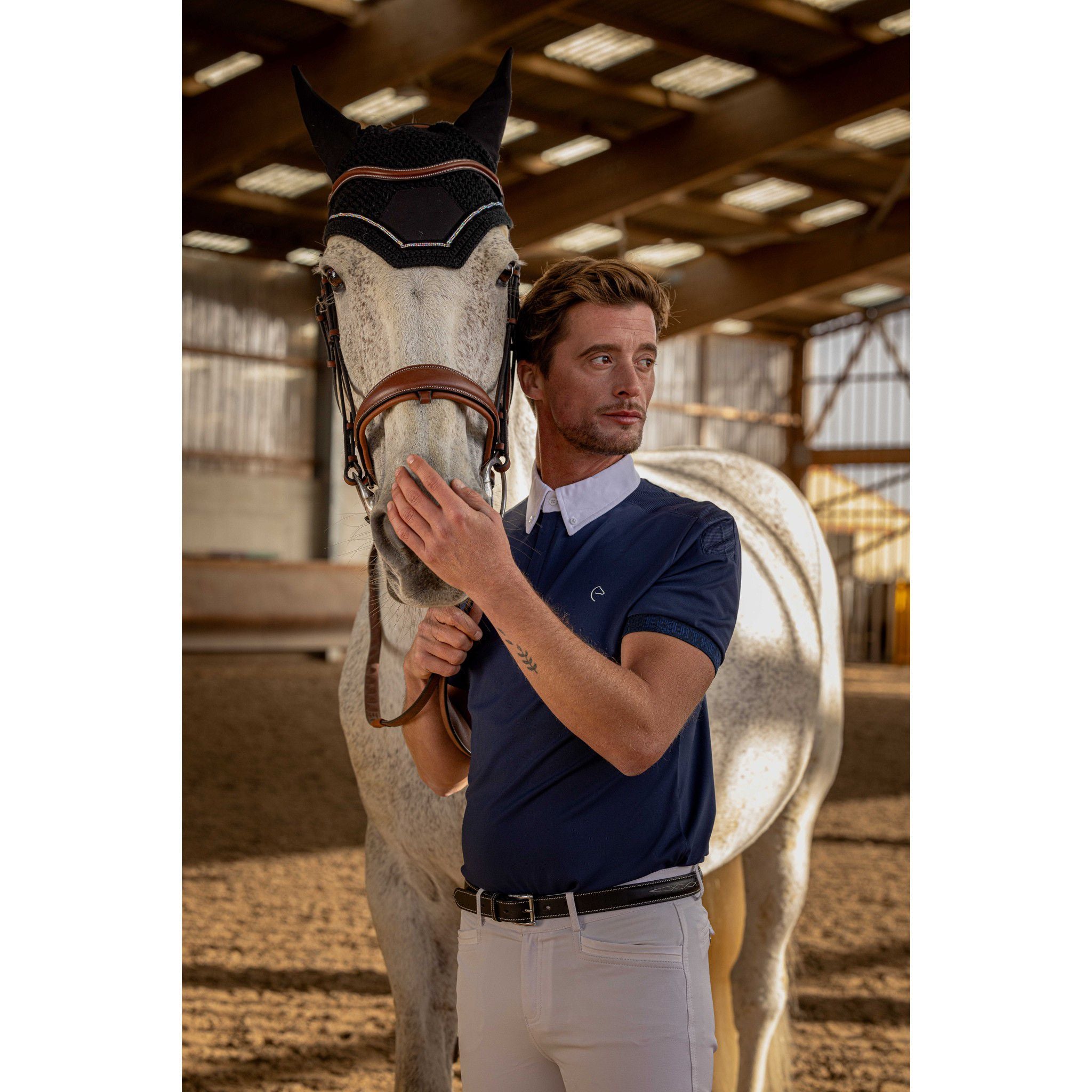 EQUITHÈME Wellington Compétition Polo-Shirt - Men Navy blue 962063073