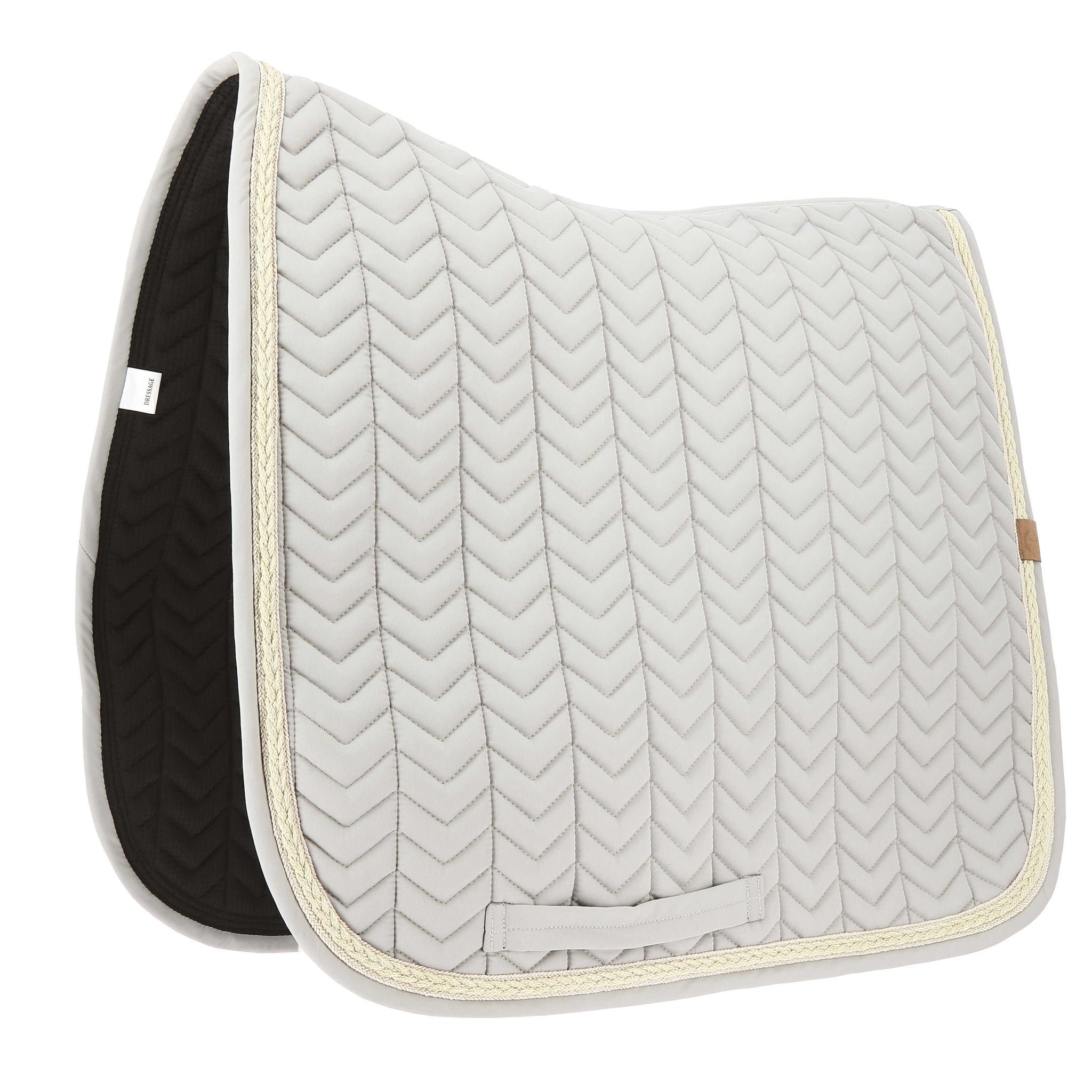 EQUITHÈME Softy Dressage Saddle Pad Light grey - 204766021_packshot_1