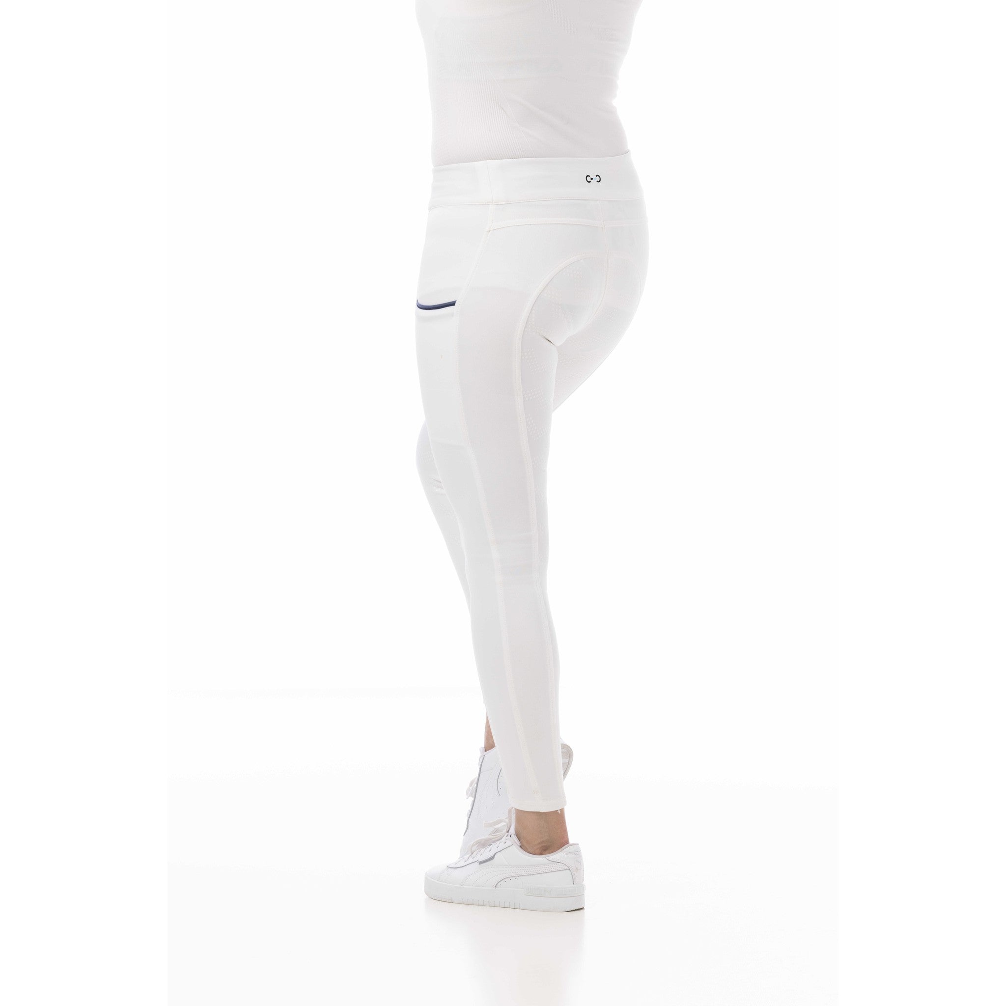 Riding World Agadir Silicone Seat Leggings - Ladies White 989501136