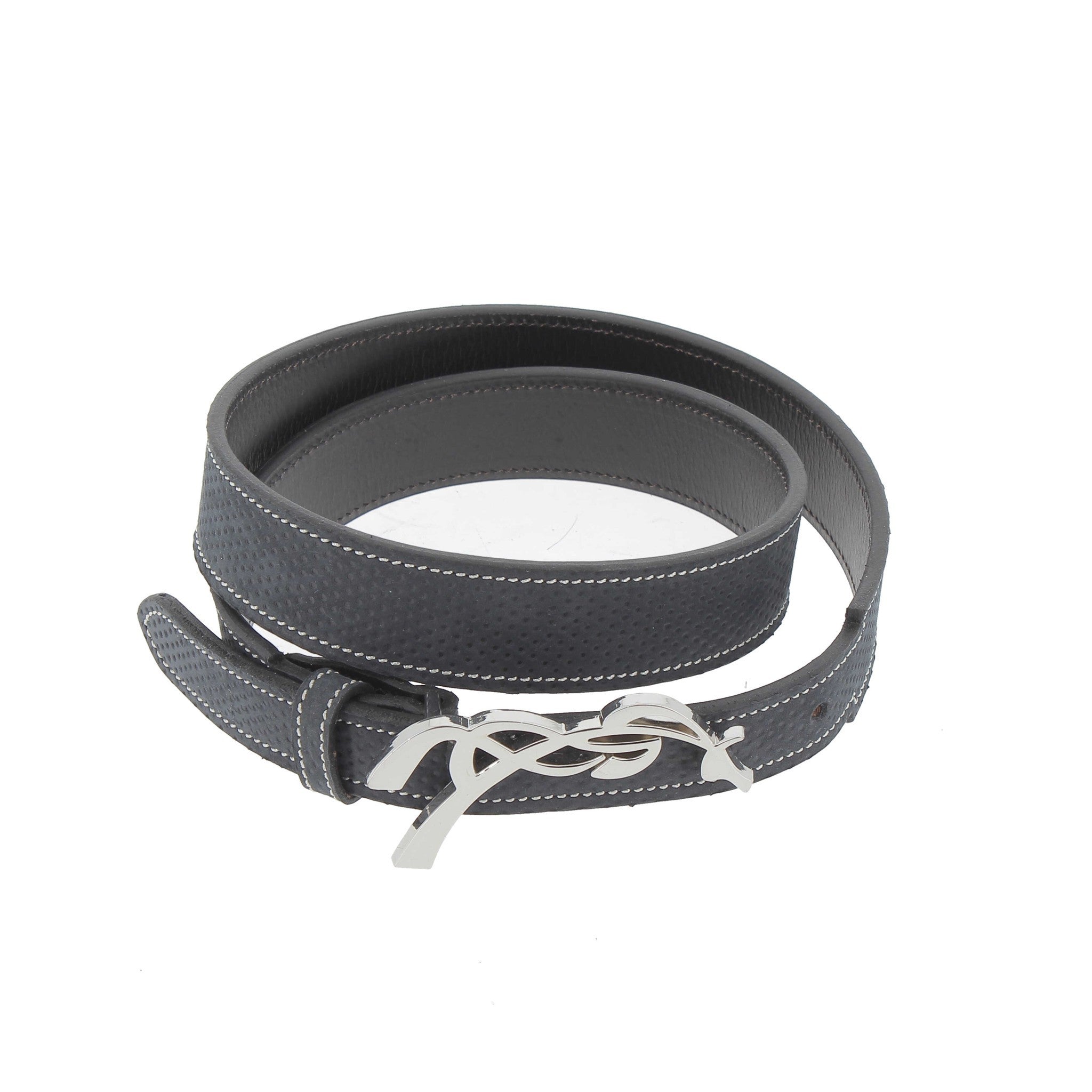 Pénélope Signature perforated leather Belt Black 960008280