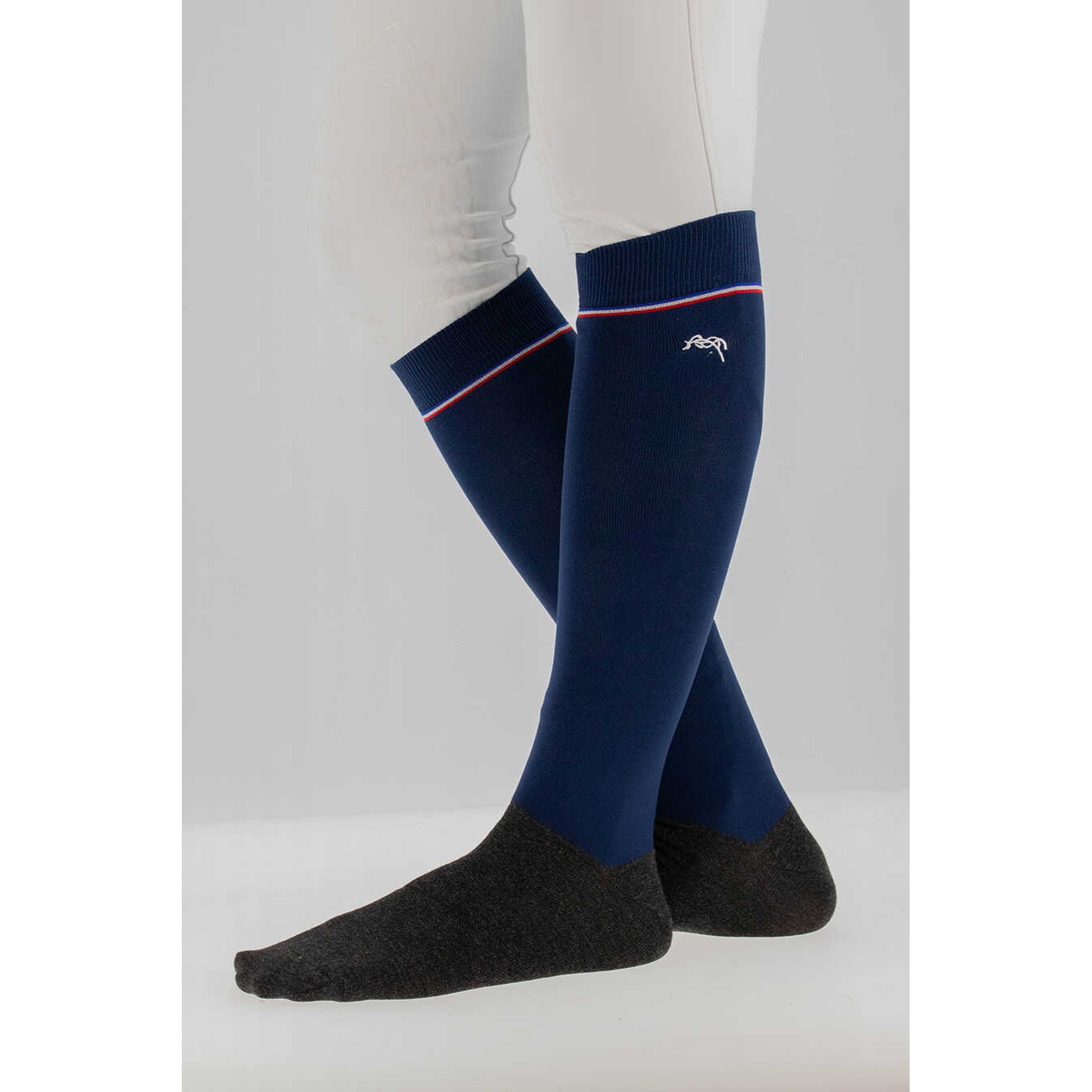 Pénélope Luxe Stripes & Cross socks - Ladies Navy blue 986803071