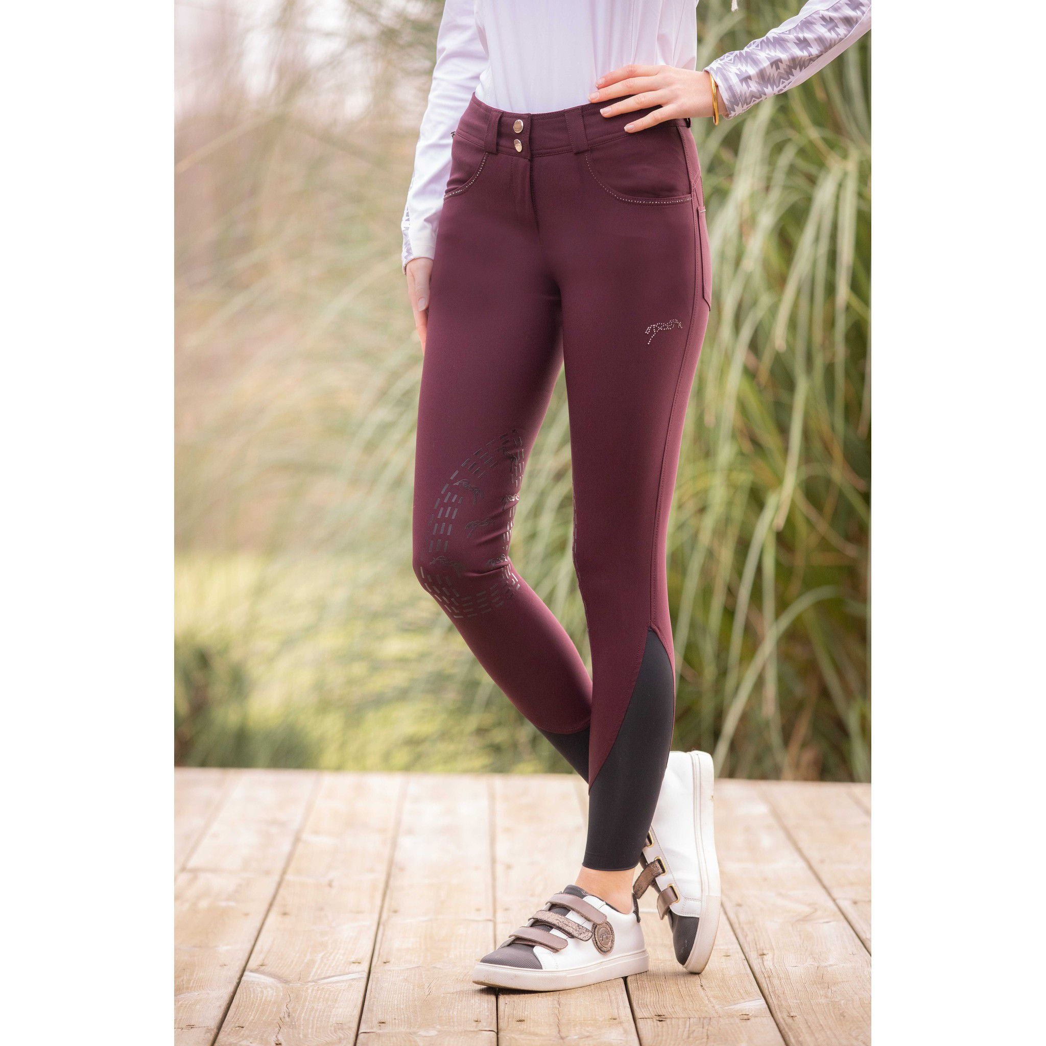 Pénélope Fun Stone Breeches - Ladies Plum 979918334