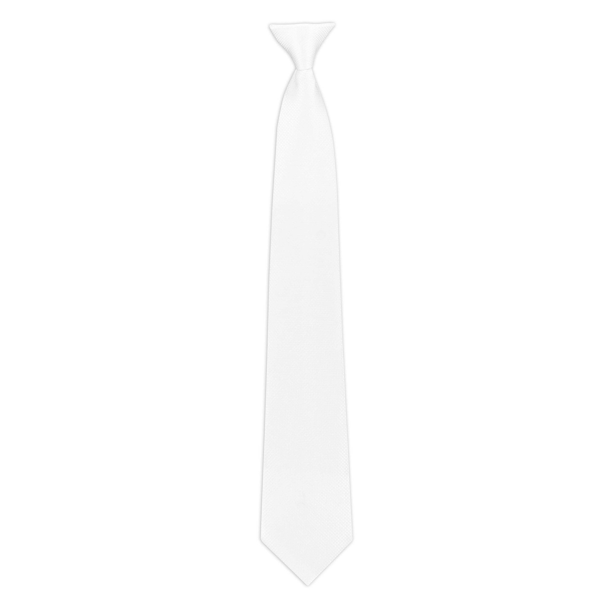 EQUITHÈME Clip-on Trevira tie White 930202
