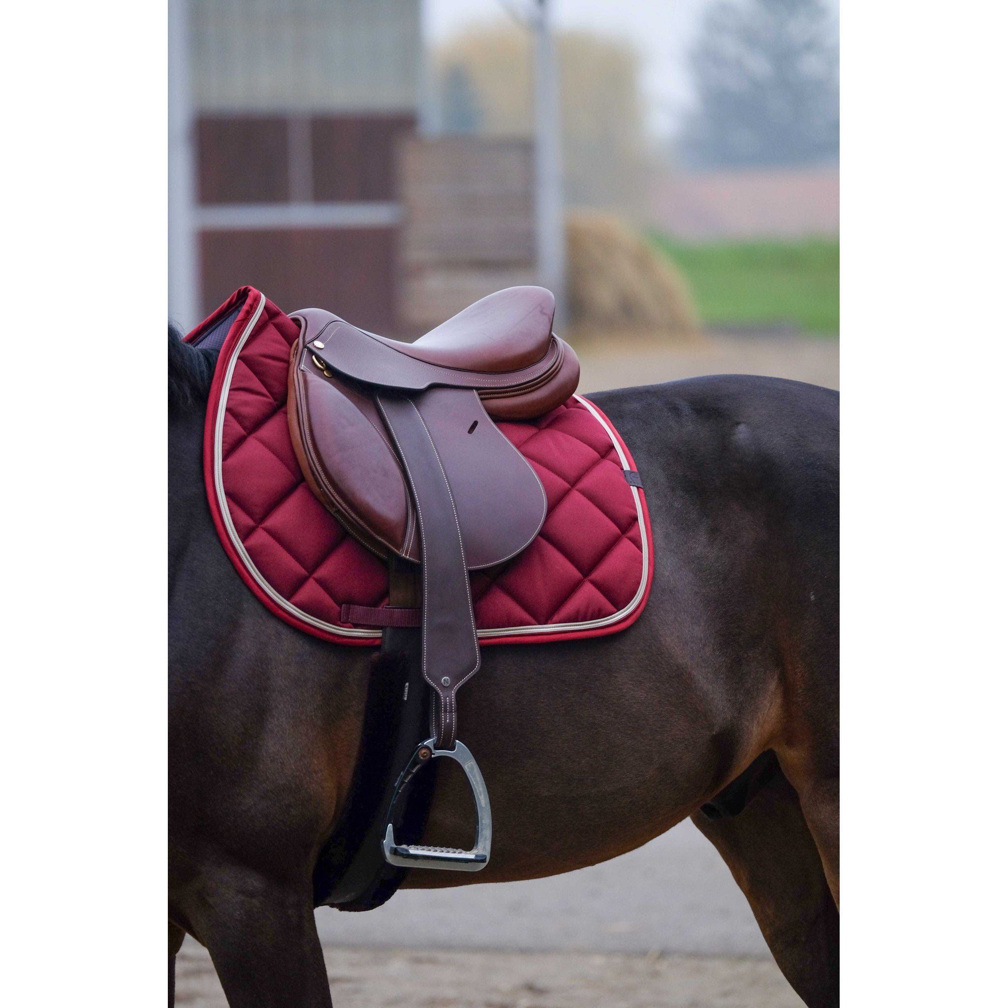 EQUITHÈME Classic Saddle pad - All purpose Burgundy 204773033