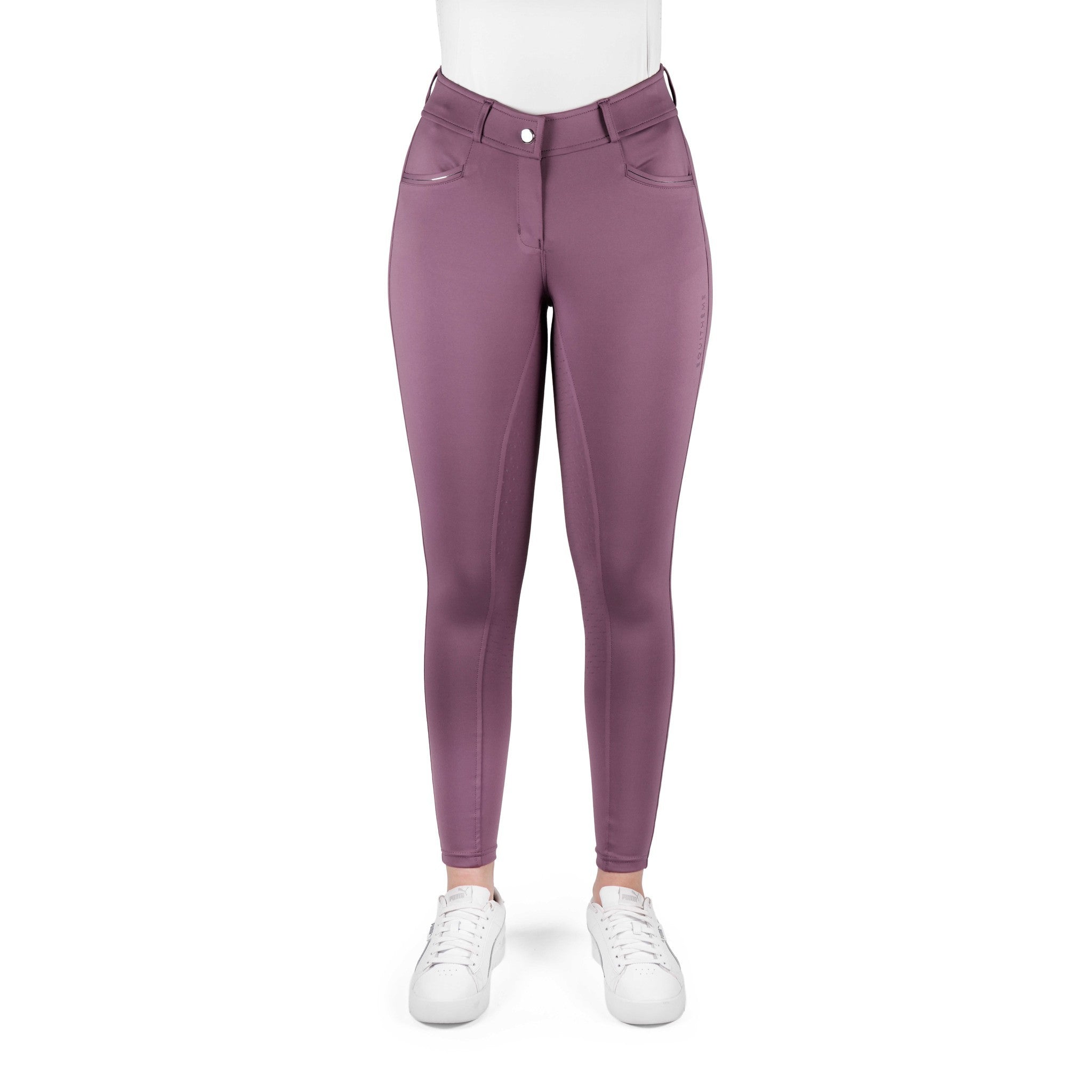 EQUITHÈME Carly Full Silicone Seat Breeches for Women Lilac 979862336