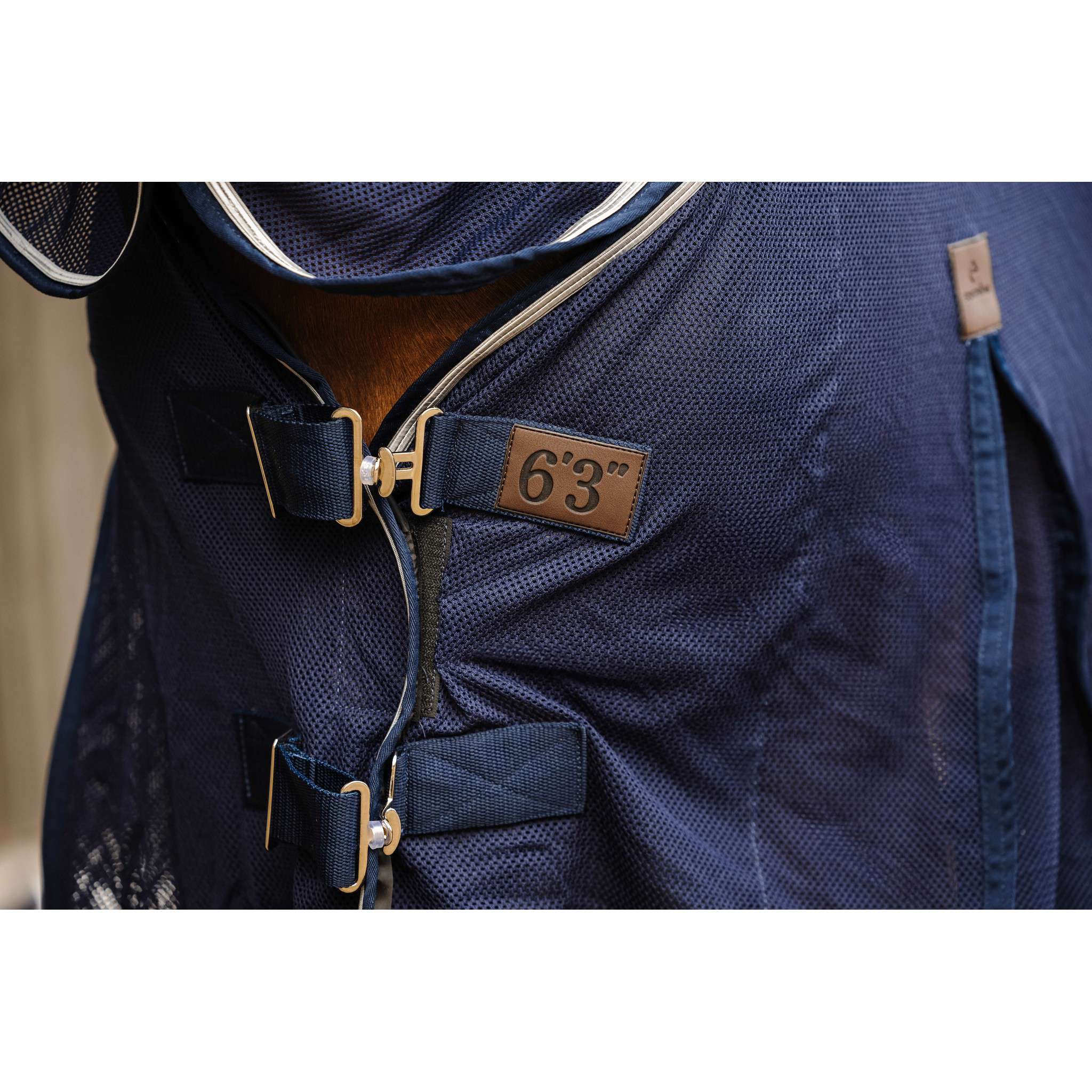 EQUITHÈME Mixed Fabric Sheet - Combo Navy blue 400351063