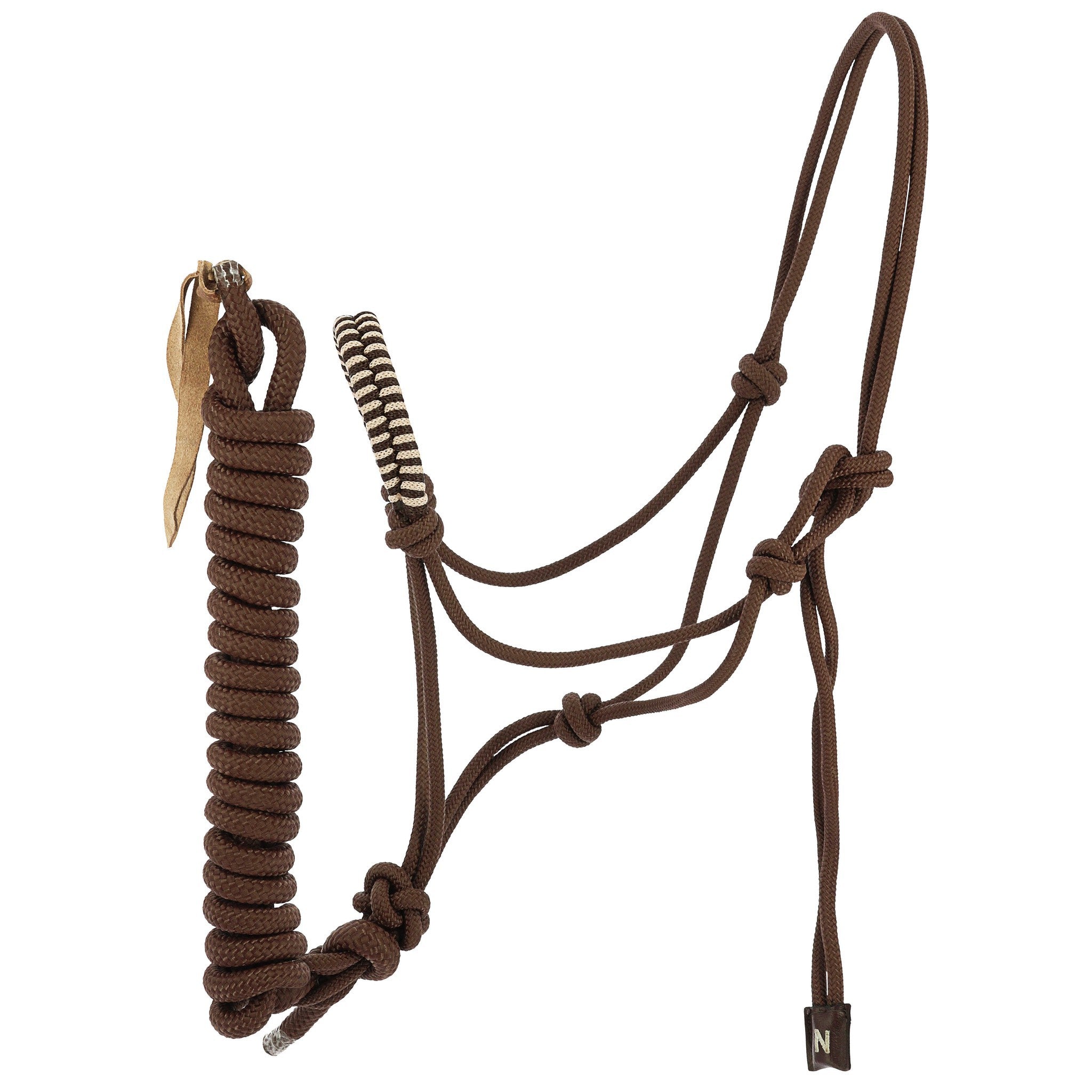 Norton Deco Rope Halter and Lead Set Brown/beige 510265304