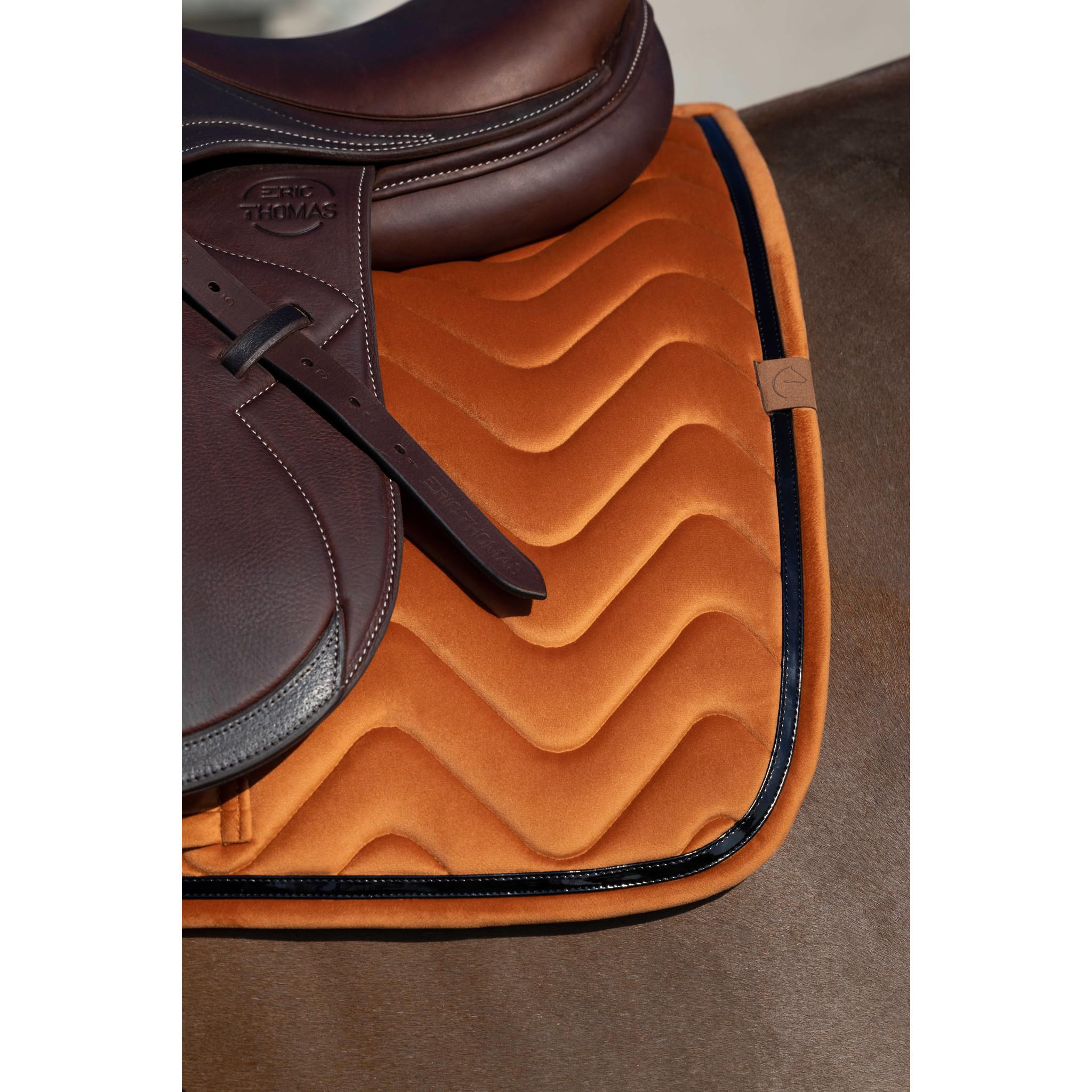 EQUITHÈME Glossy Saddle pad - All purpose Orange 204761022