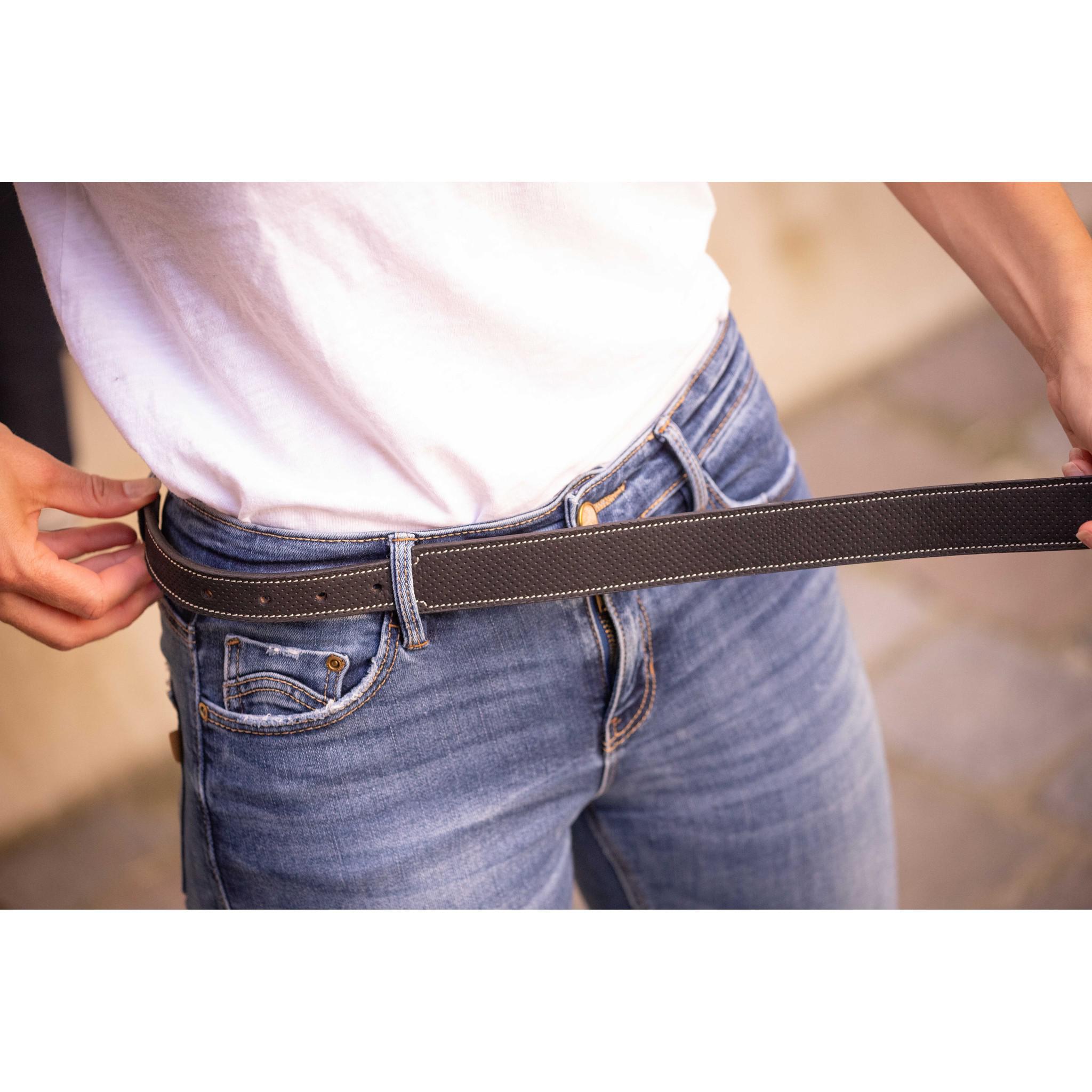 Pénélope Signature perforated leather Belt Black 960009275