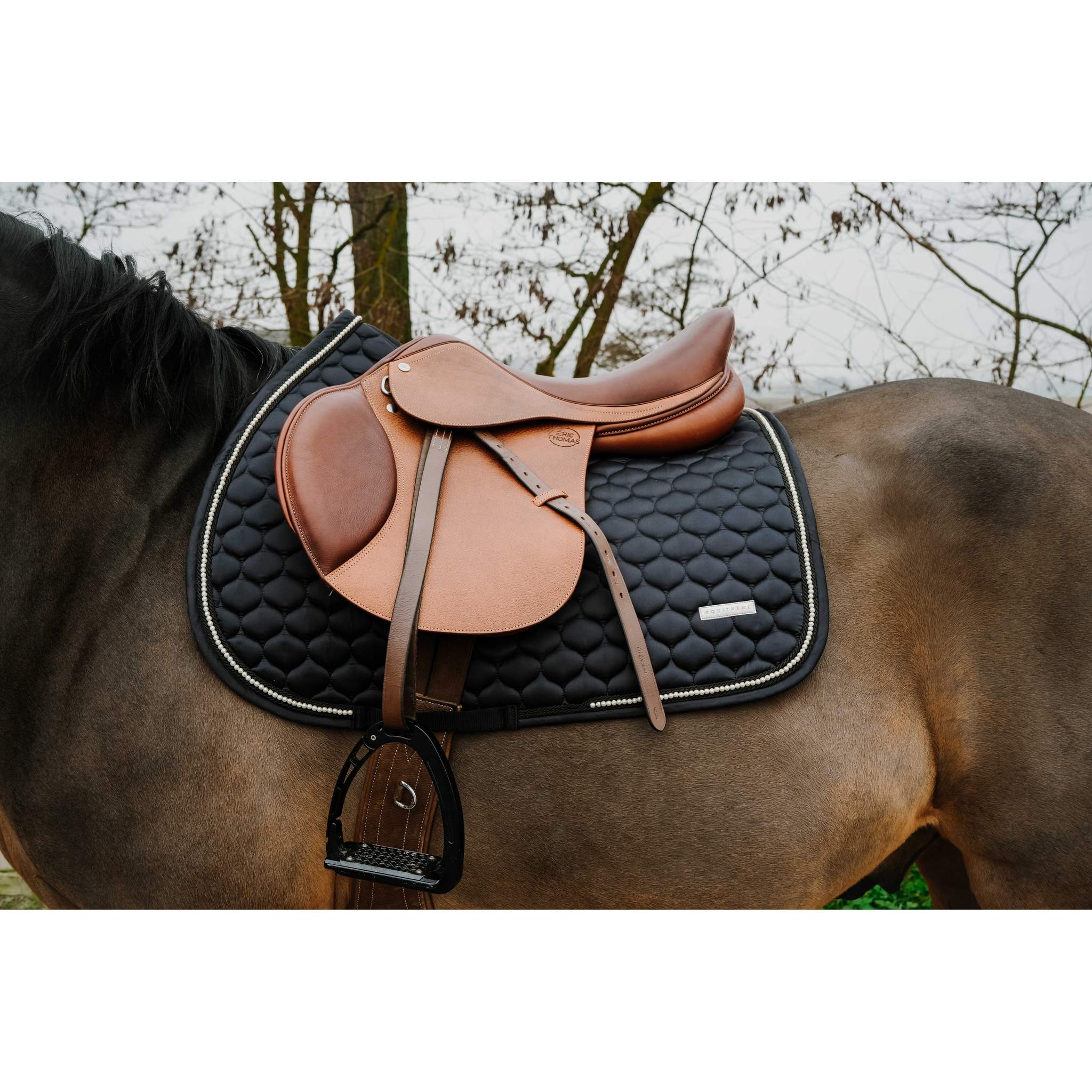 EQUITHEME Opal All-Purpose Saddle Pad Black - 204024002_ambi_1
