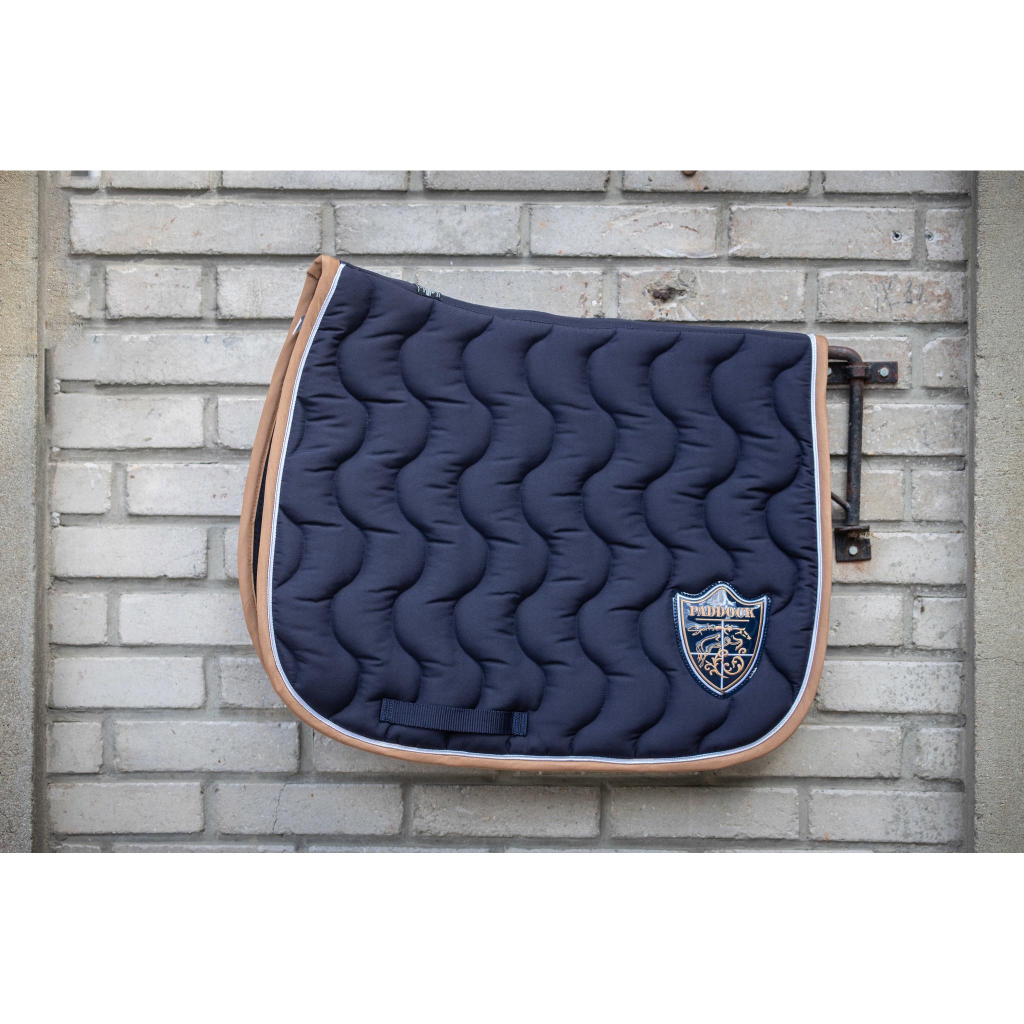 Paddock Sports Origin Saddle Pad with Crest - All-Purpose Navy blue - 204742007_ambi_2