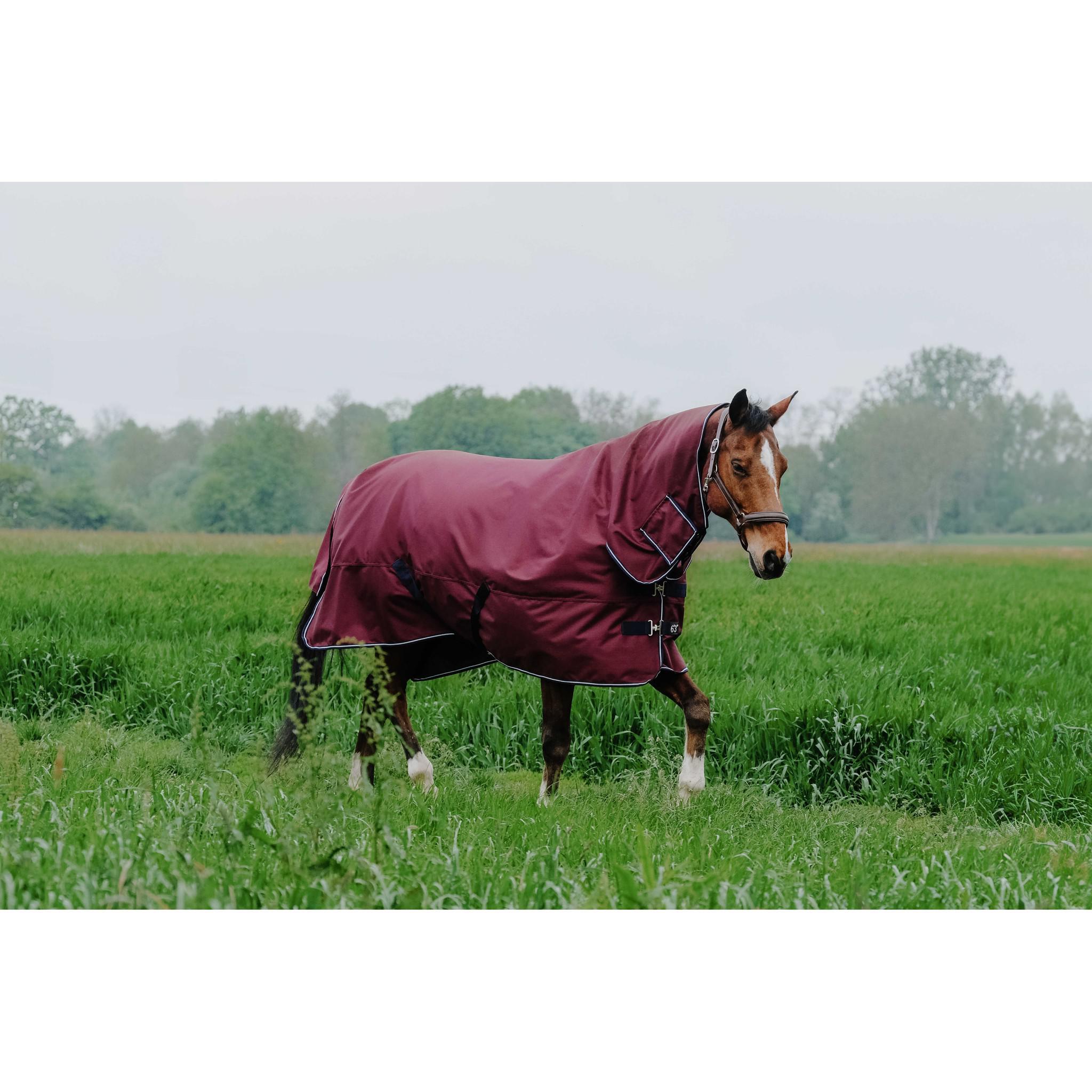 EQUITHÈME Tyrex 1200D Turnout sheet - Combo Burgundy 400935363