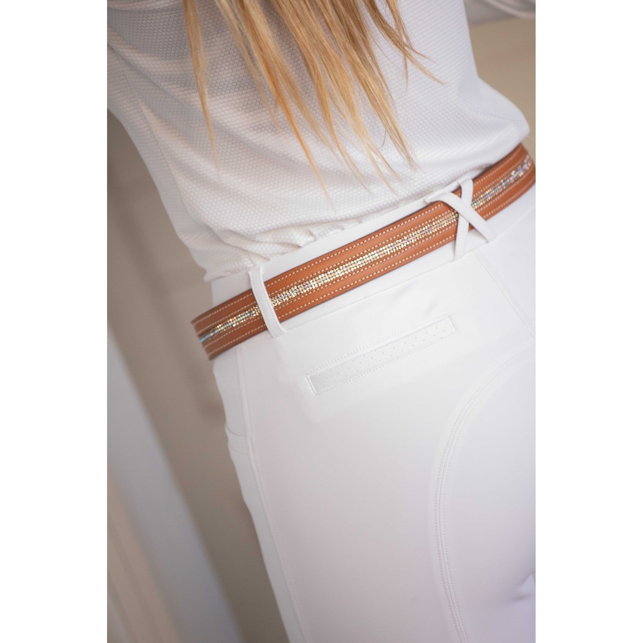 Pénélope Signature Strass Belt Cognac 960016475
