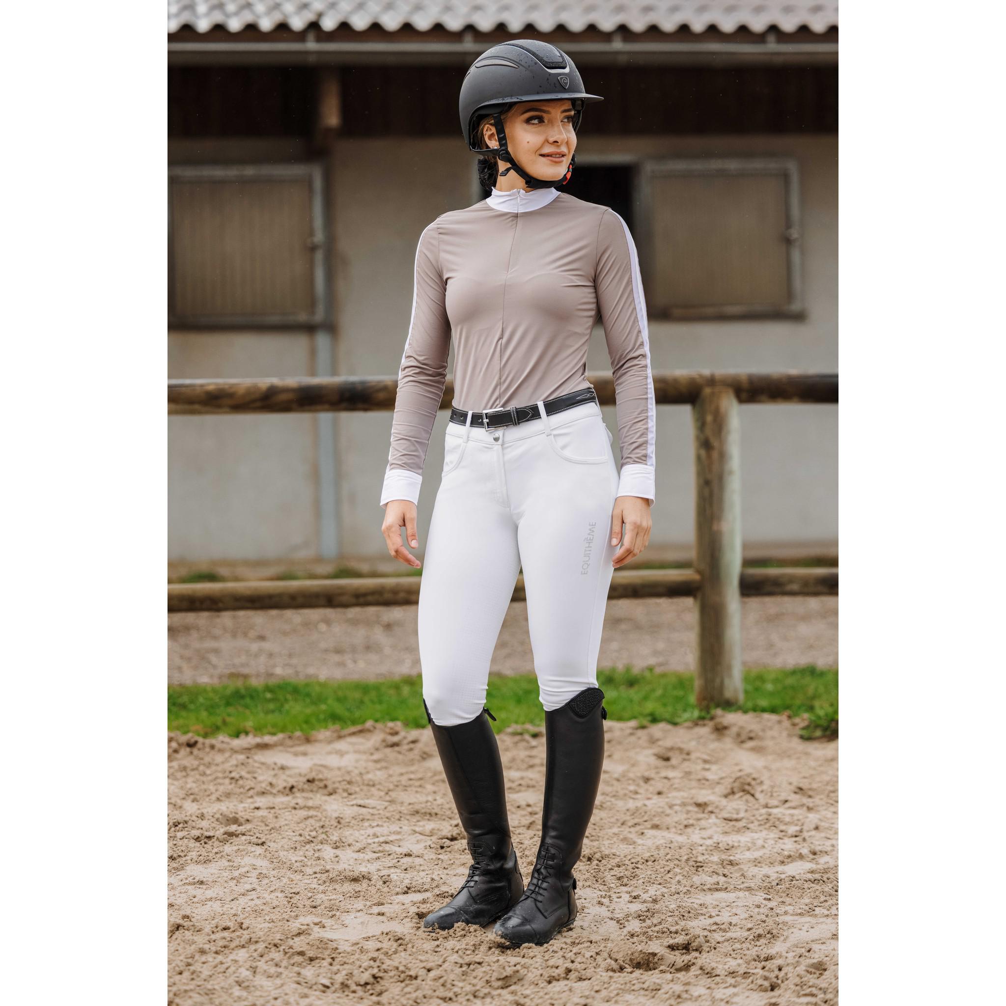 EQUITHÈME Estoril show polo - Ladies Taupe 962119271
