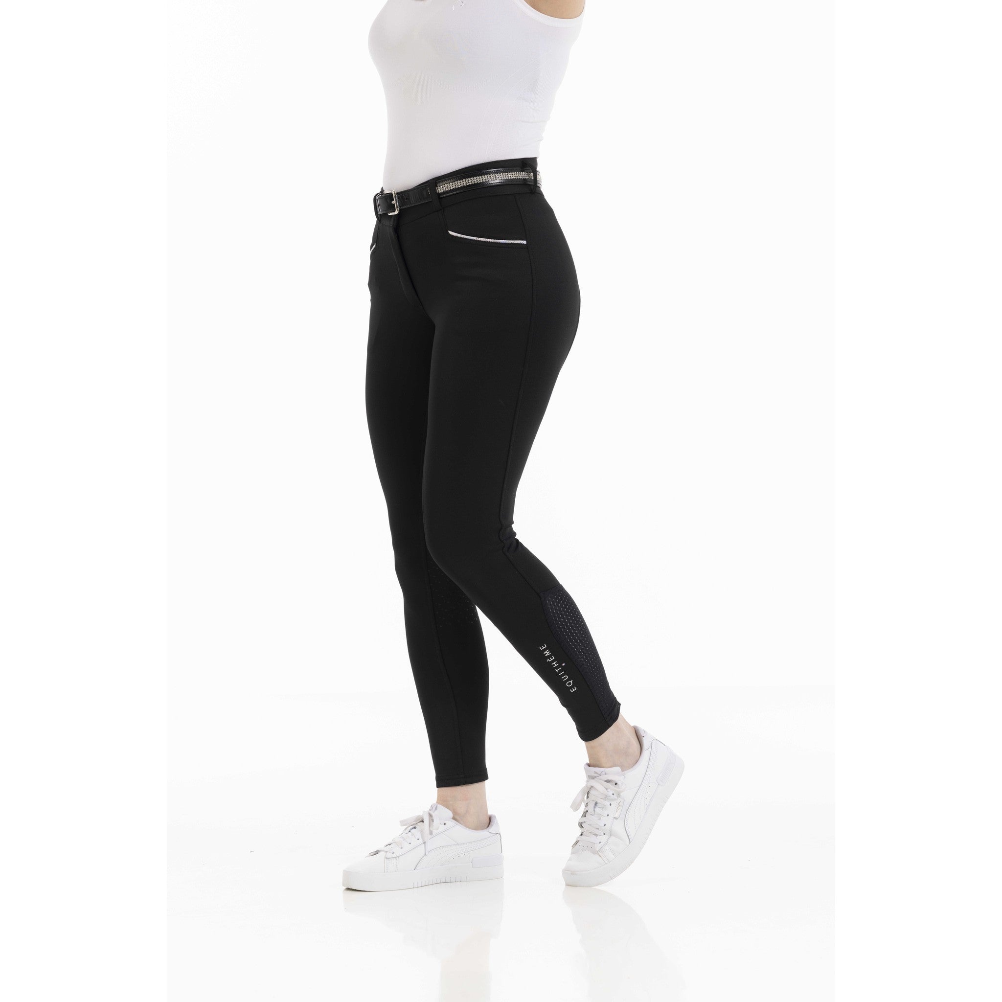 EQUITHÈME Claudine Breeches with silicone full seat - Ladies Black 979788236