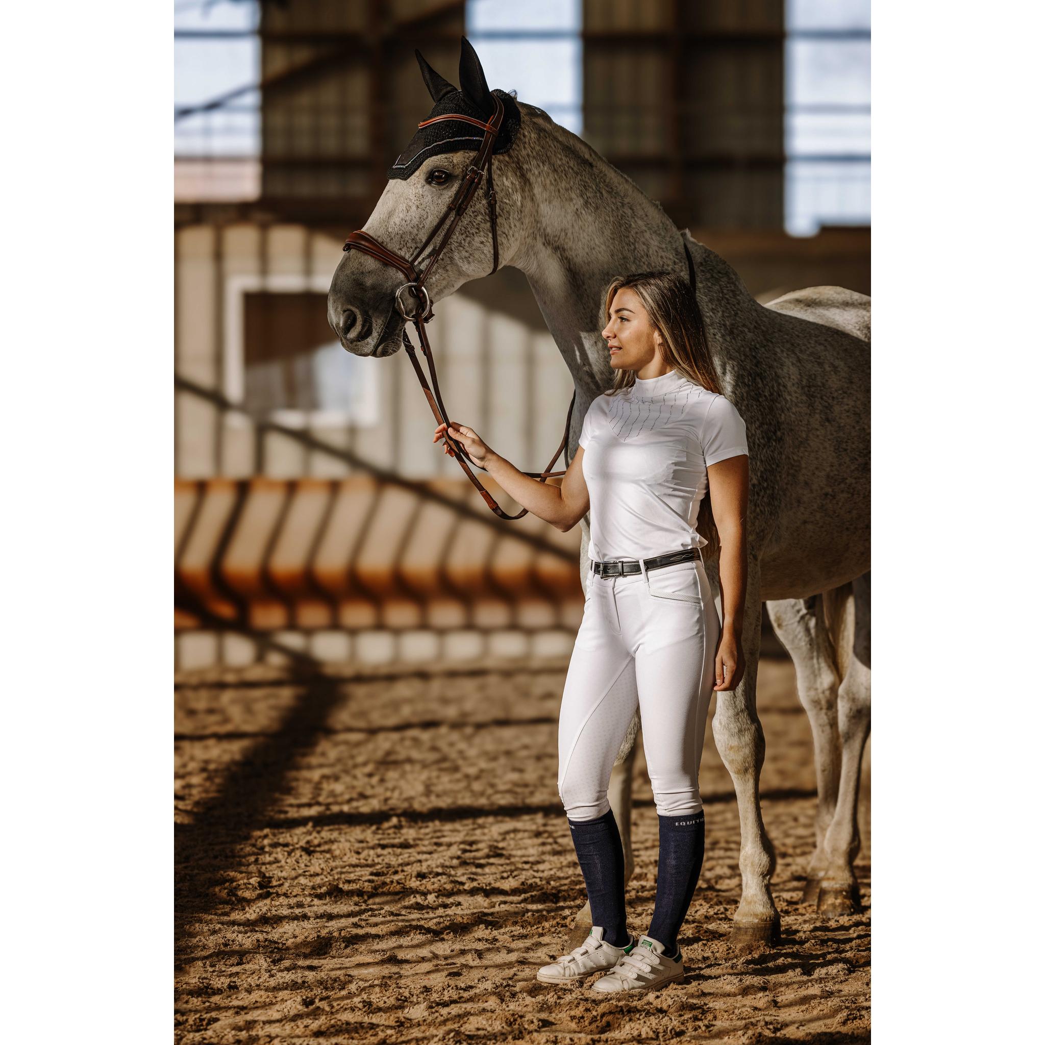 EQUITHÈME Funza Show Polo - Women - White - 962104012_ambi_2
