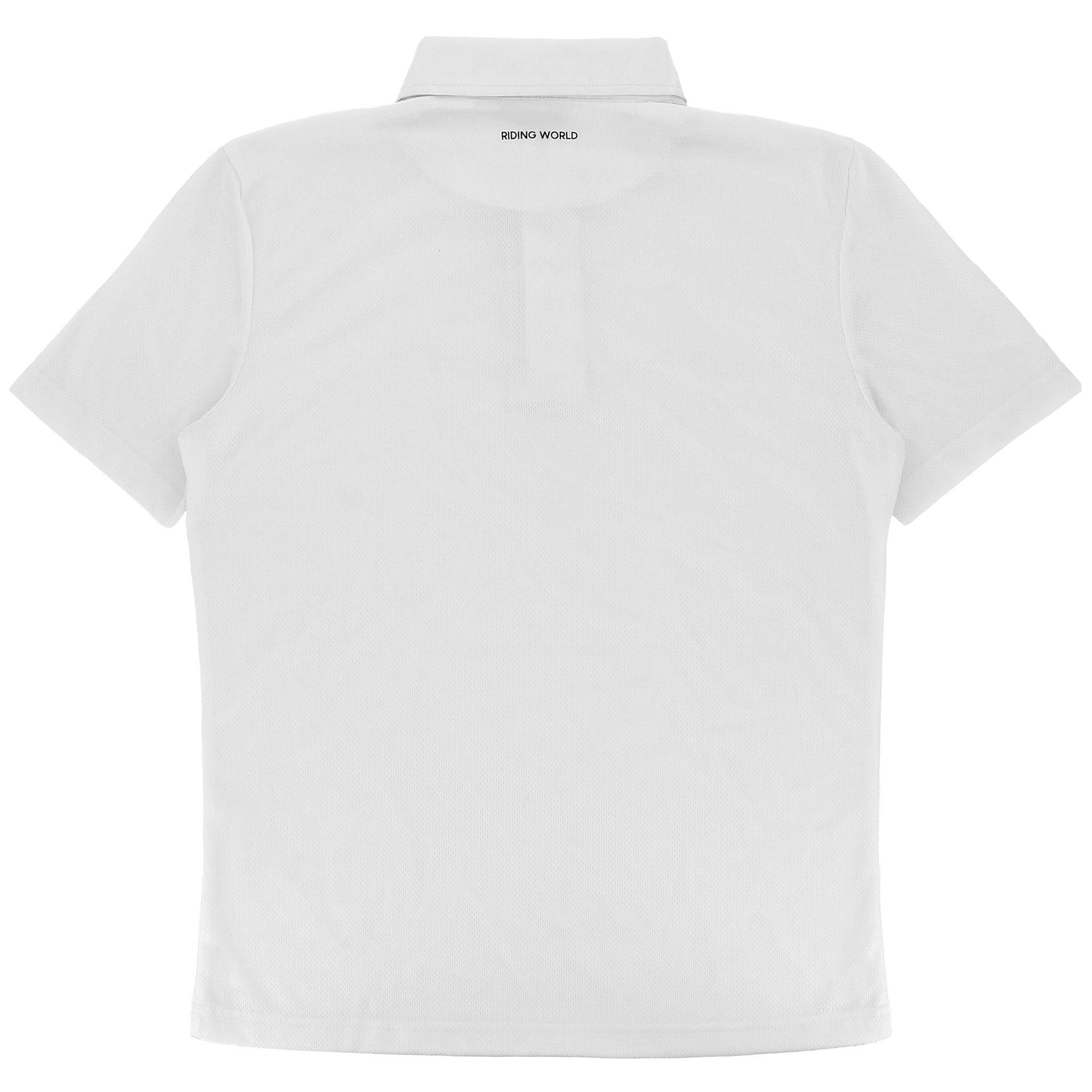 Riding World Romain Show Polo Shirt - Children White 962130112