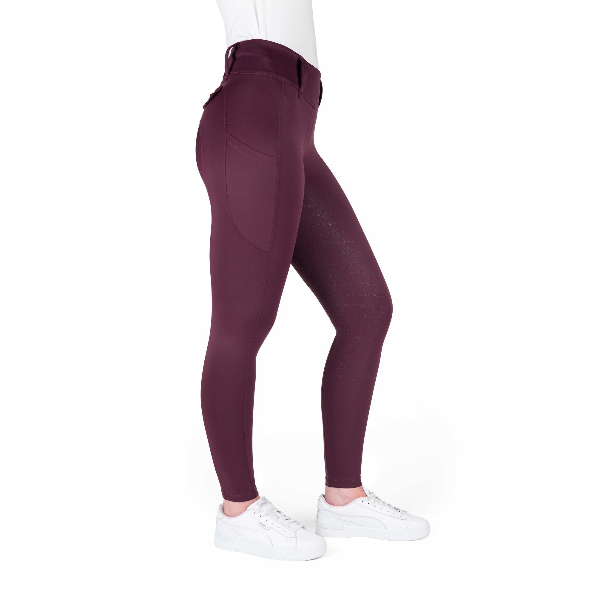 EQUITHÈME Alizé Full-Seat Leggings - Ladies Plum 979167336