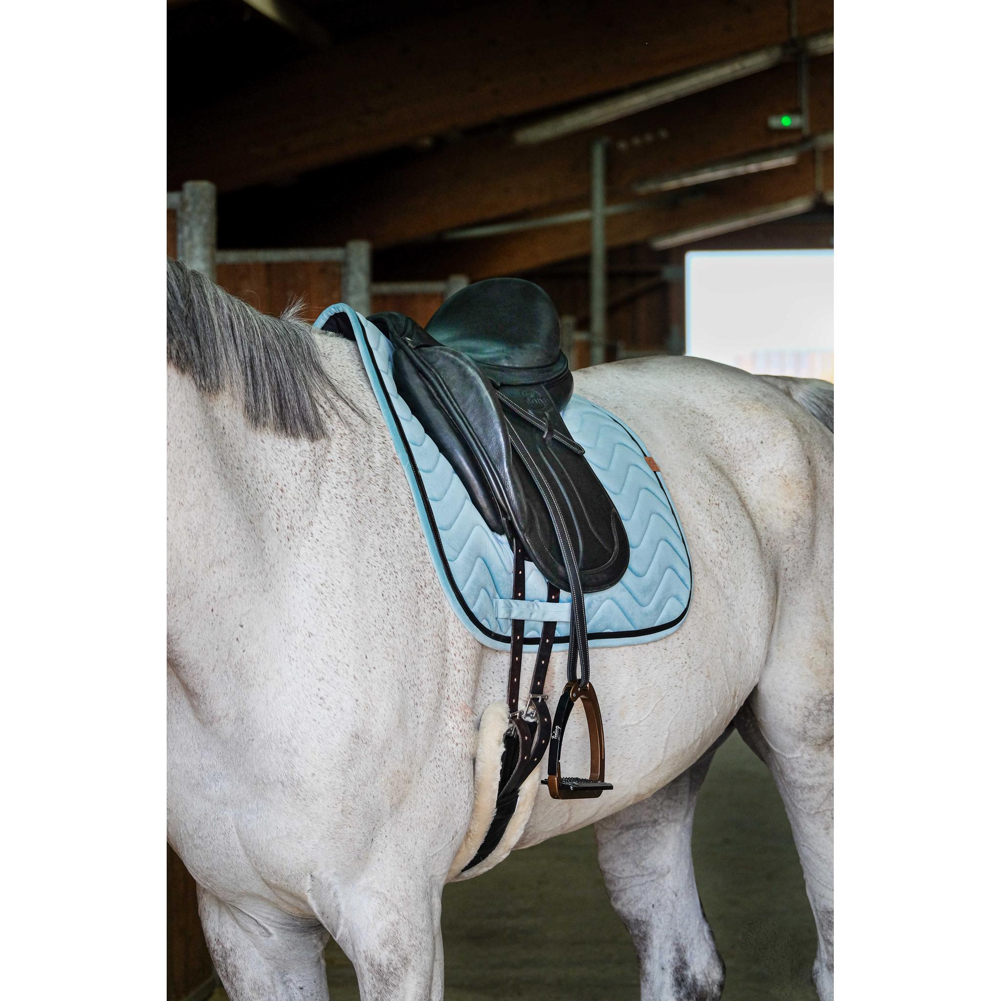 EQUITHÈME Glossy Dressage Saddle Pad Light green - 204765012_ambi_2