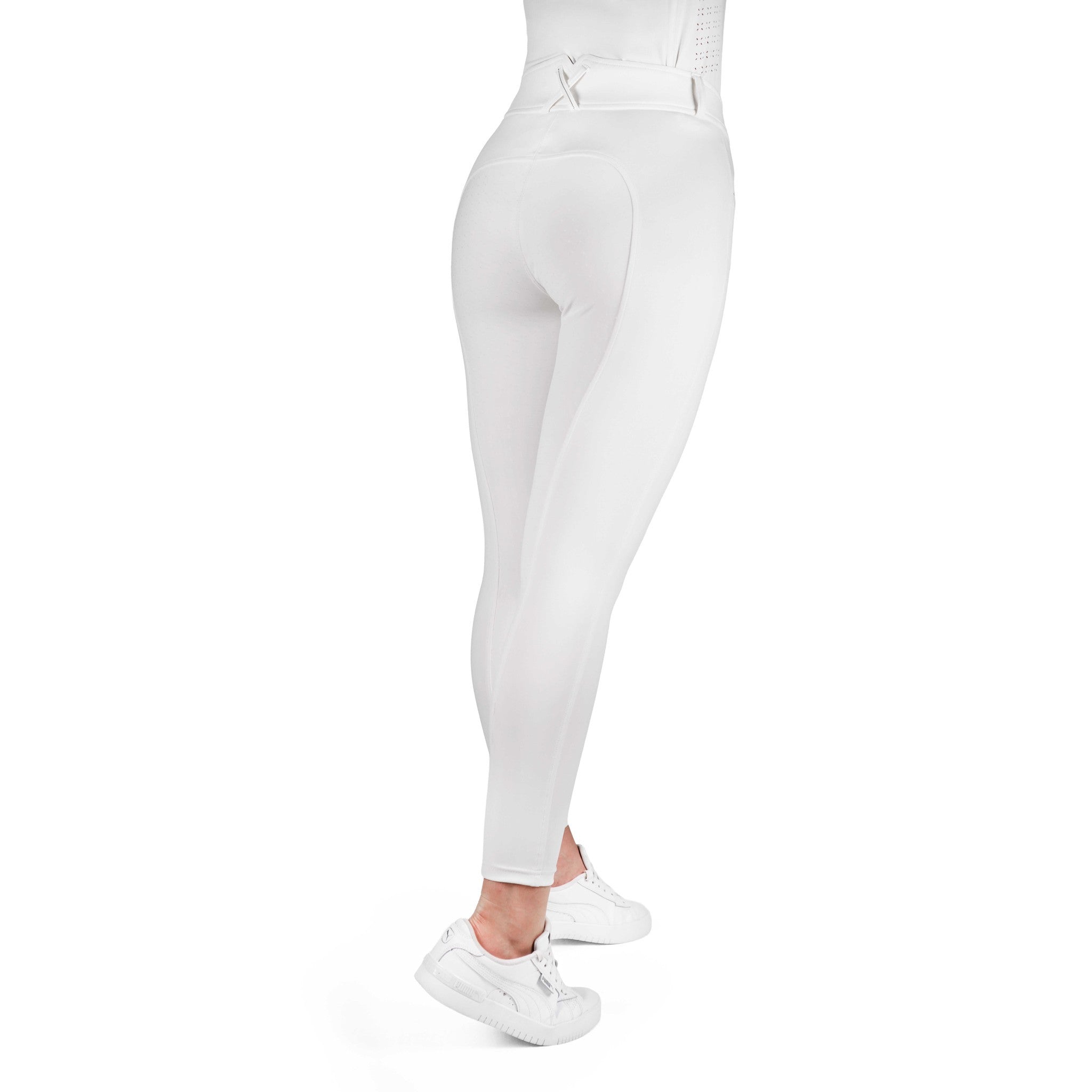 EQUITHÈME Carly Full Silicone Seat Breeches for Women White 979862136
