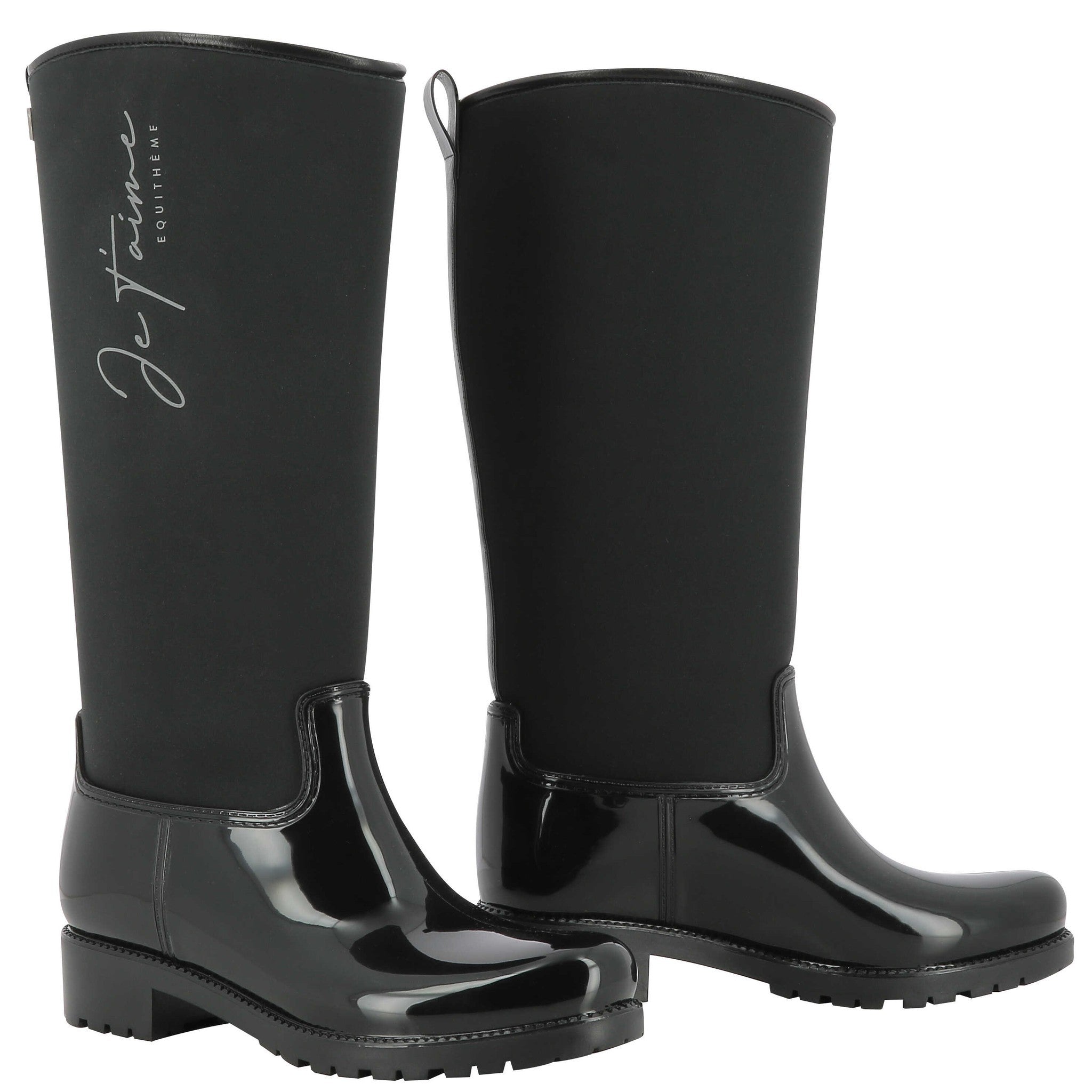 Je t'aime EQUITHÈME Rain Boots Black 910552239
