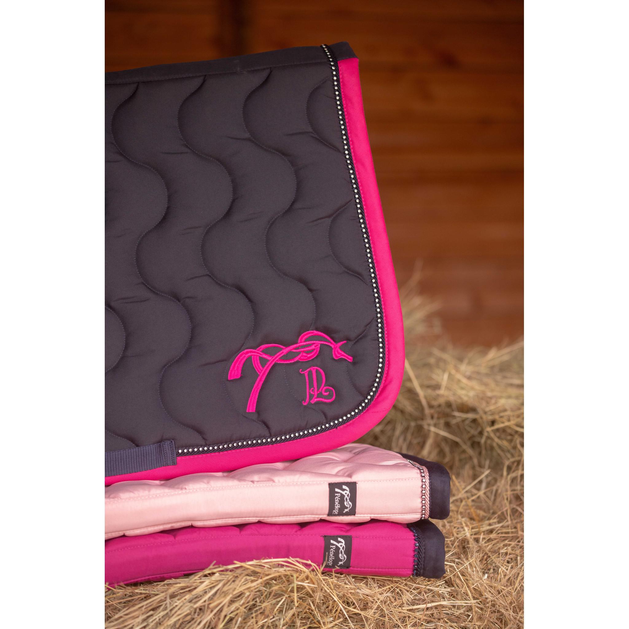 Pénélope Diamant Saddle Pad - All purpose Navy/fuchsia 204846107