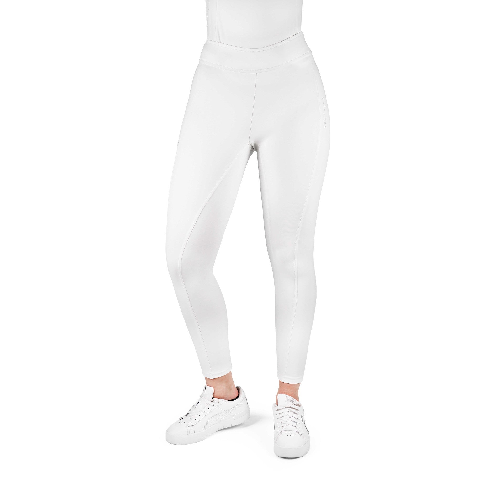 EQUITHÈME Birdy Full Seat Silicone Leggings - Ladies White 979171136