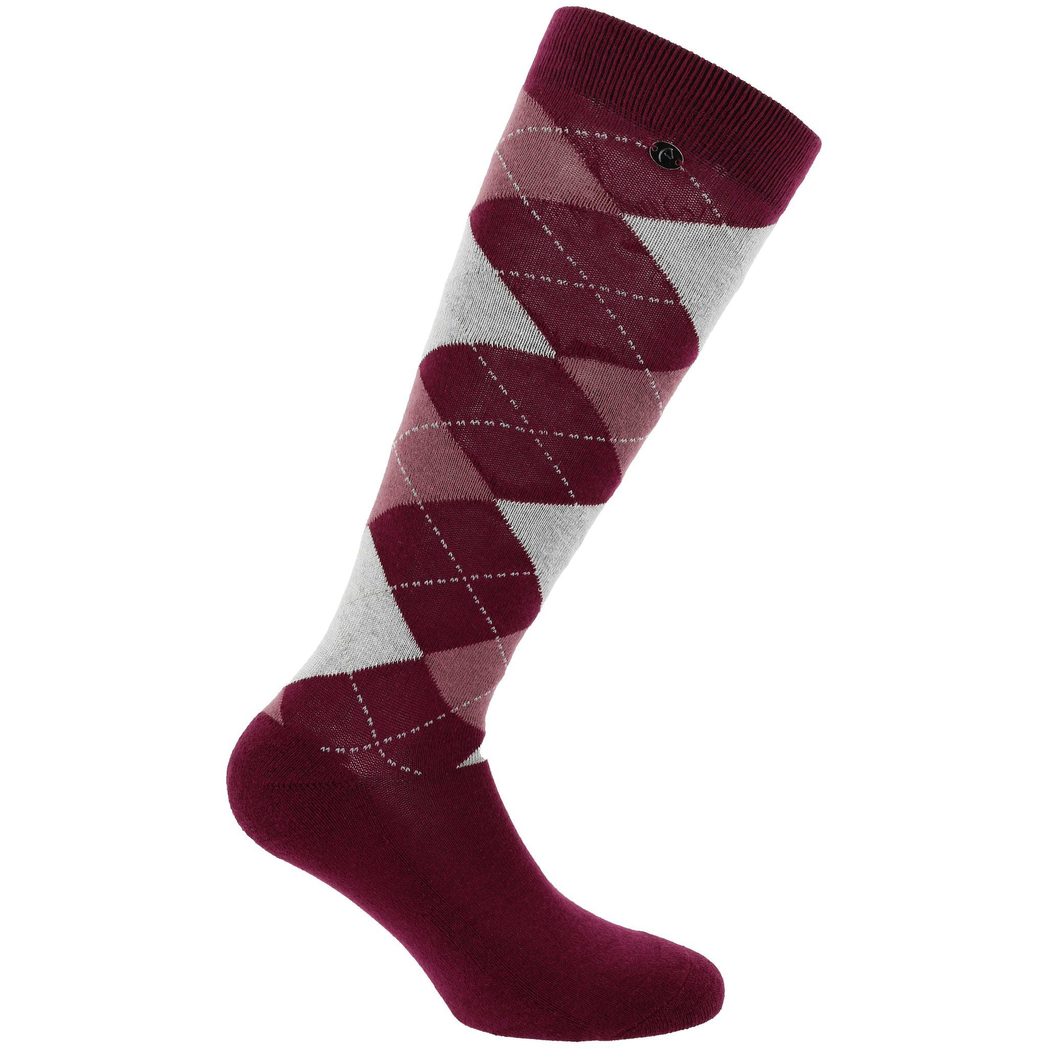 EQUITHÈME Argyle socks - Women Burgundy 986391316