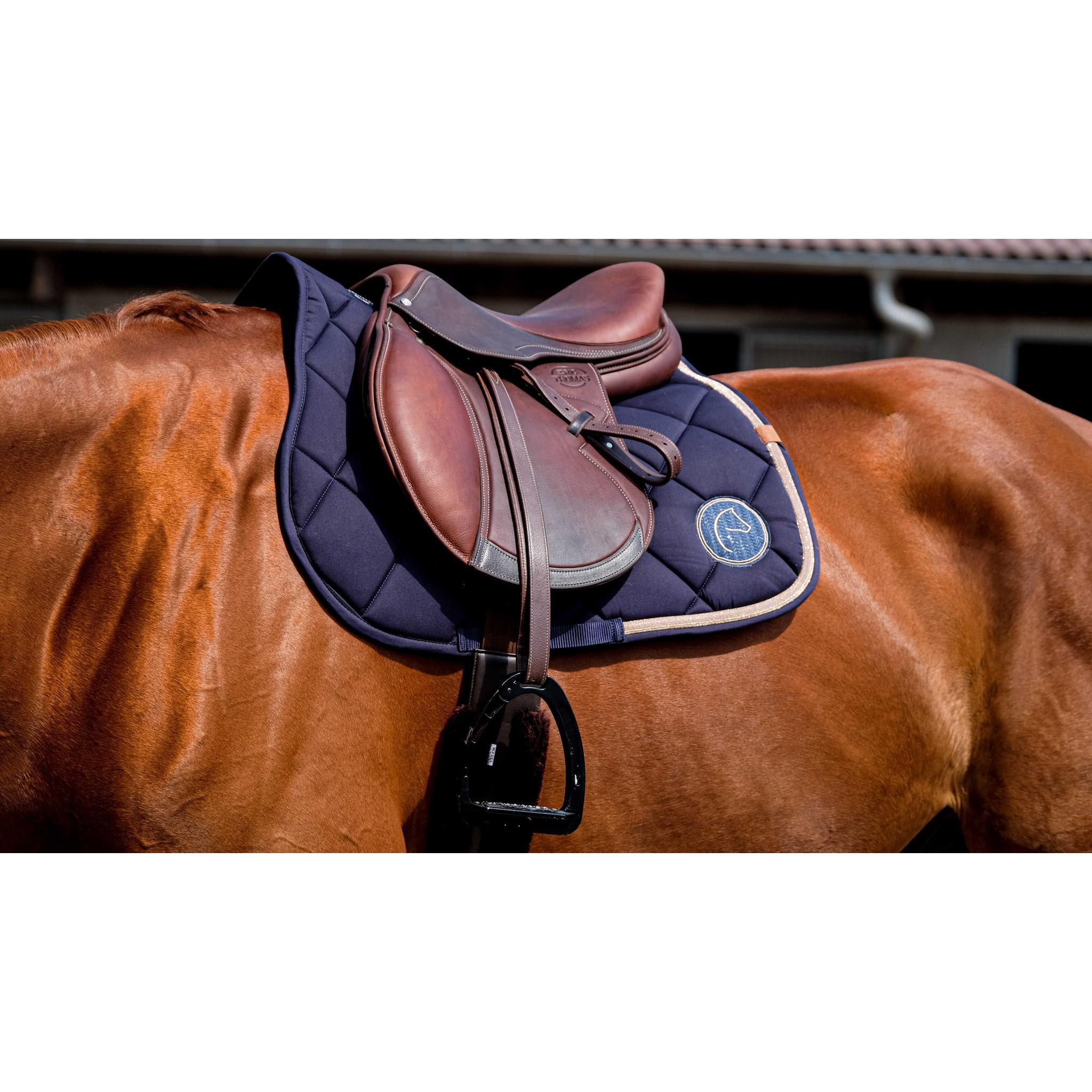 EQUITHÈME Badge 2.0 Saddle Pad - All purpose Navy blue 204783007